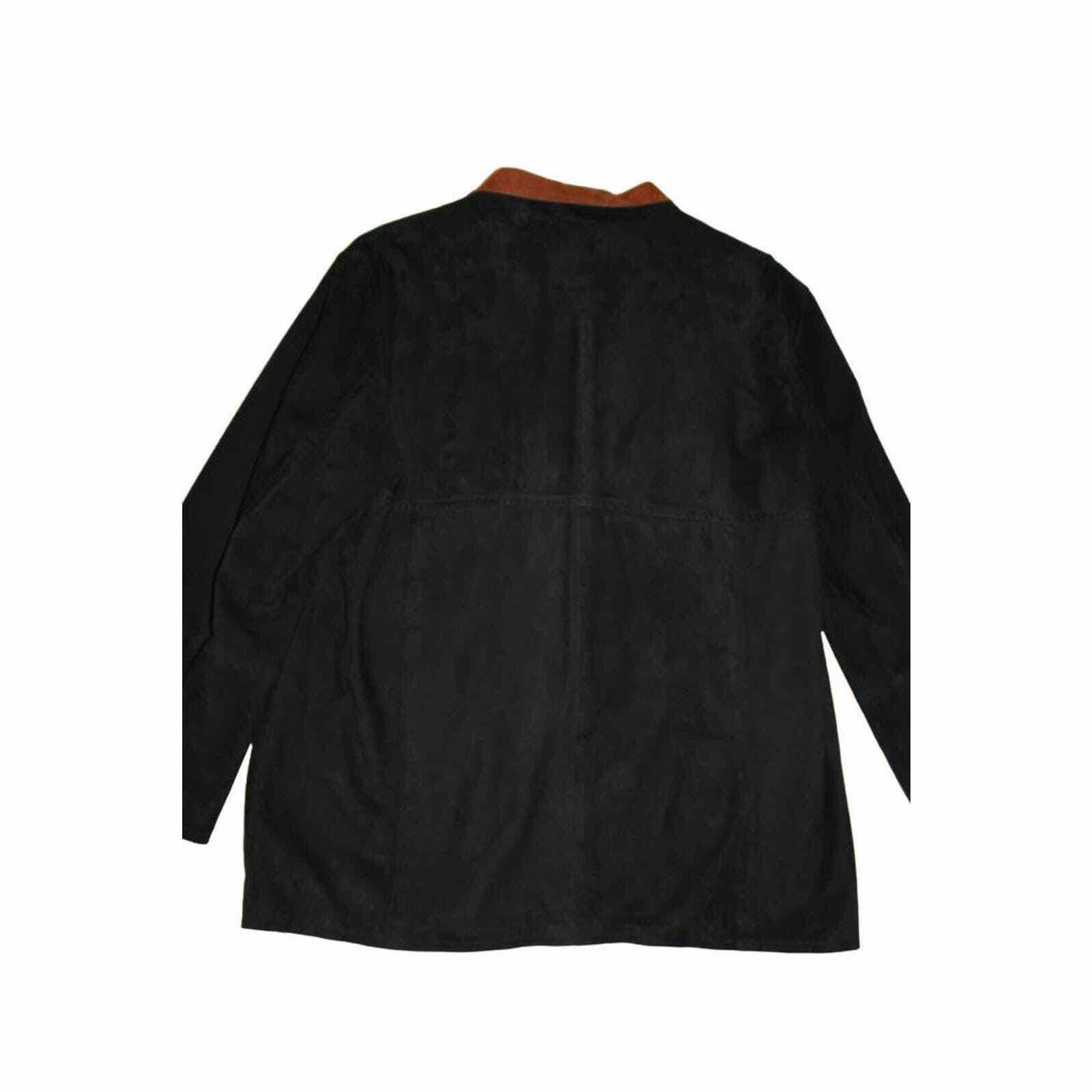 Other Kircilar Mens Leather Suede Black & Brown Jacket Size 50 Size US L / EU 52-54 / 3 - 2 Thumbnail