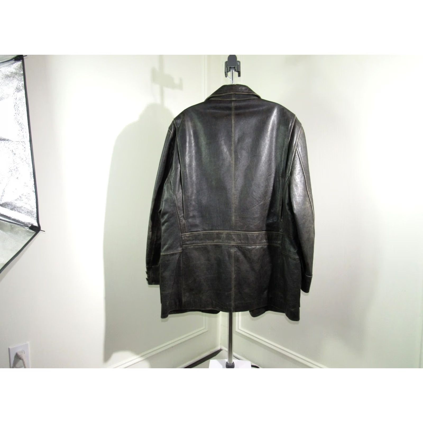Polo Ralph Lauren Vintage Polo by Ralph Lauren Distressed Leather Blazer Jacket - XLARGE Size US XL / EU 56 / 4 - 3 Thumbnail