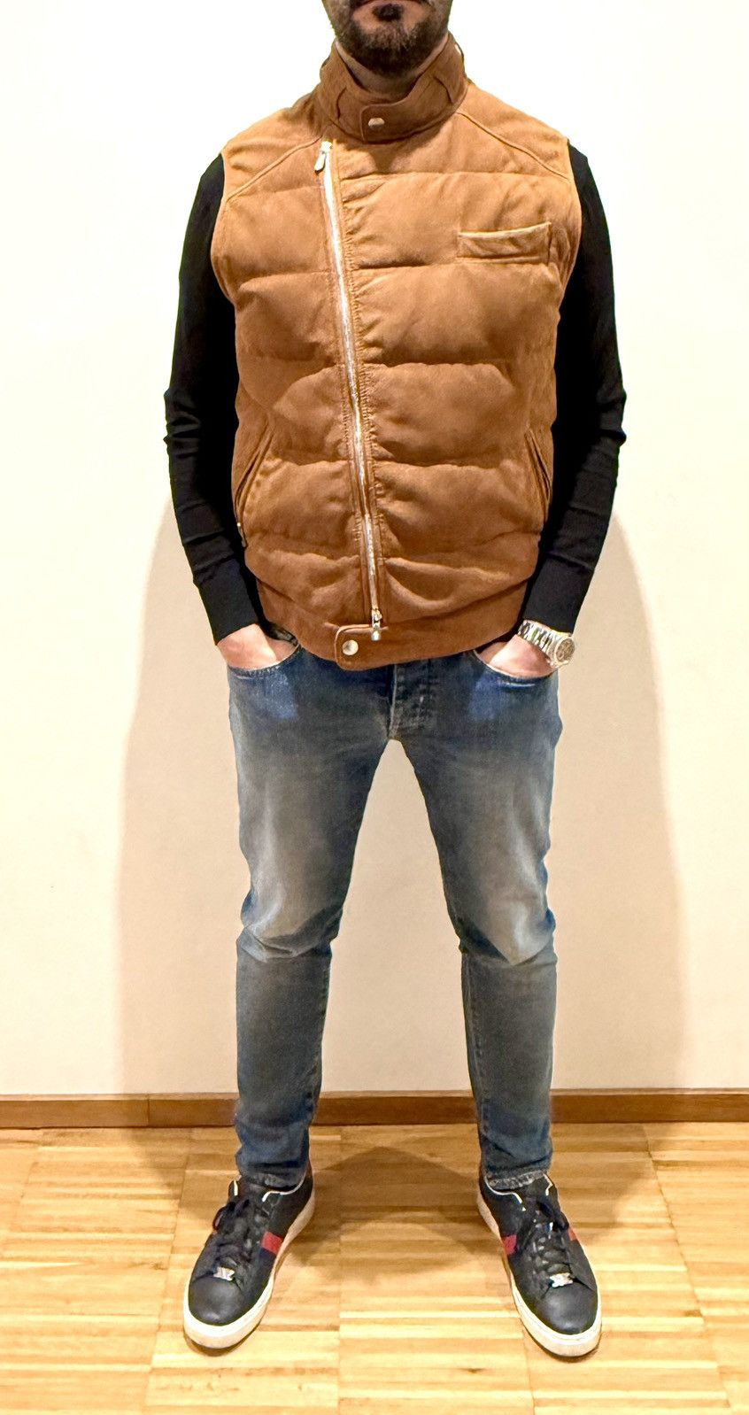 Brunello Cucinelli Suede vest with goose down padding Size US M / EU 48-50 / 2 - 13 Thumbnail