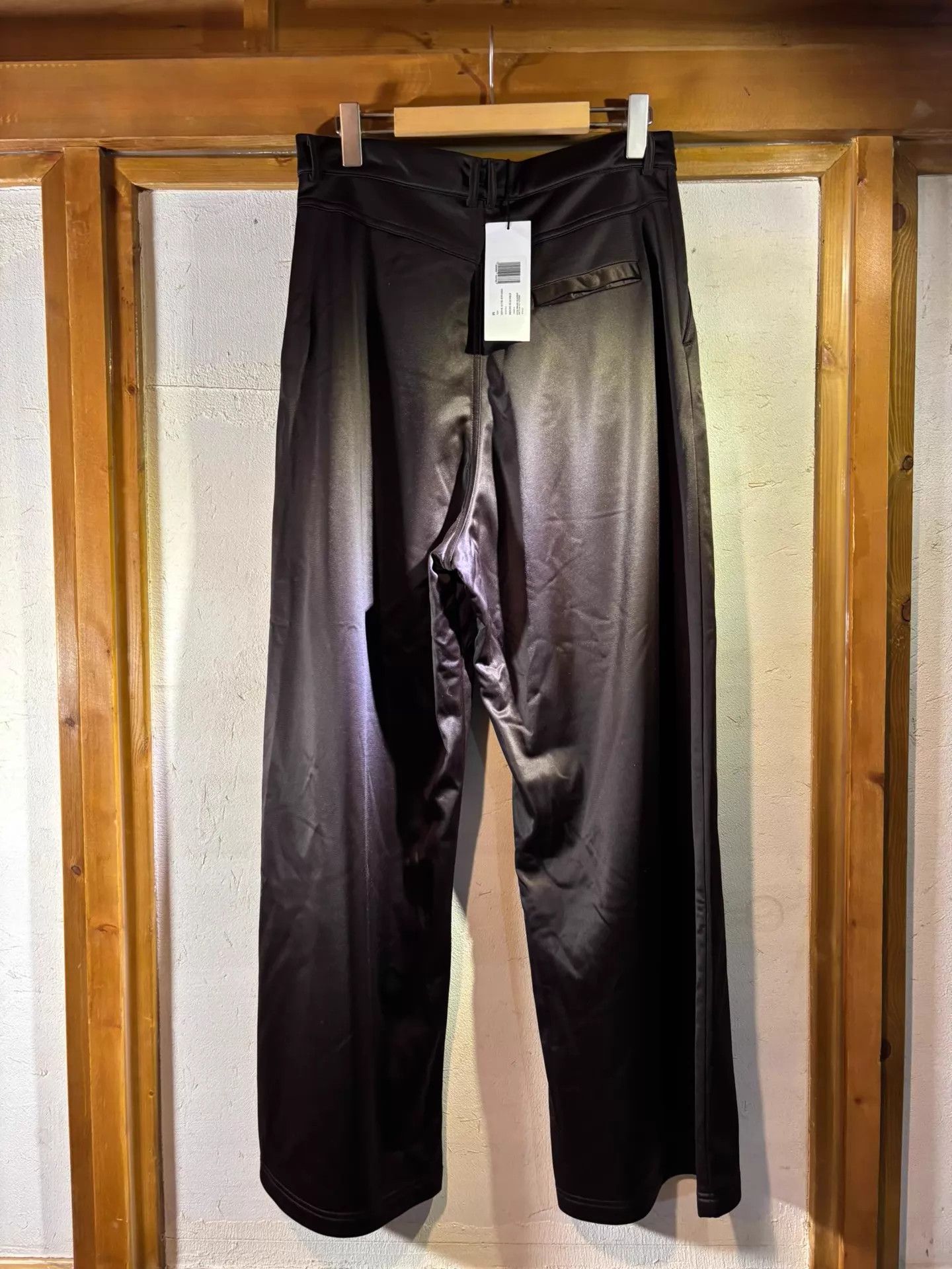 Martine Rose Martine Rose New Wide Leg Dark Brown Shiny Trousers Size M Size US 32 / EU 48 - 6 Thumbnail