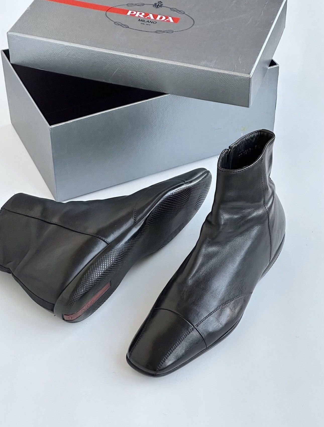Prada PRADA FW2001 Stitch Leather Zip Sport Boots Vintage rapper Size US 11 / EU 44 - 11 Thumbnail