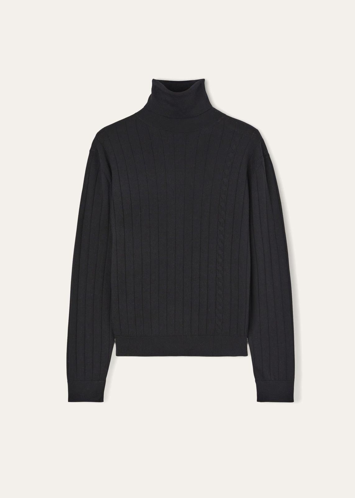 Loro Piana o1srvl11e0824 Porirua Turtleneck Sweater in Black Size XL / US 12-14 / IT 48-50 - 1 Thumbnail