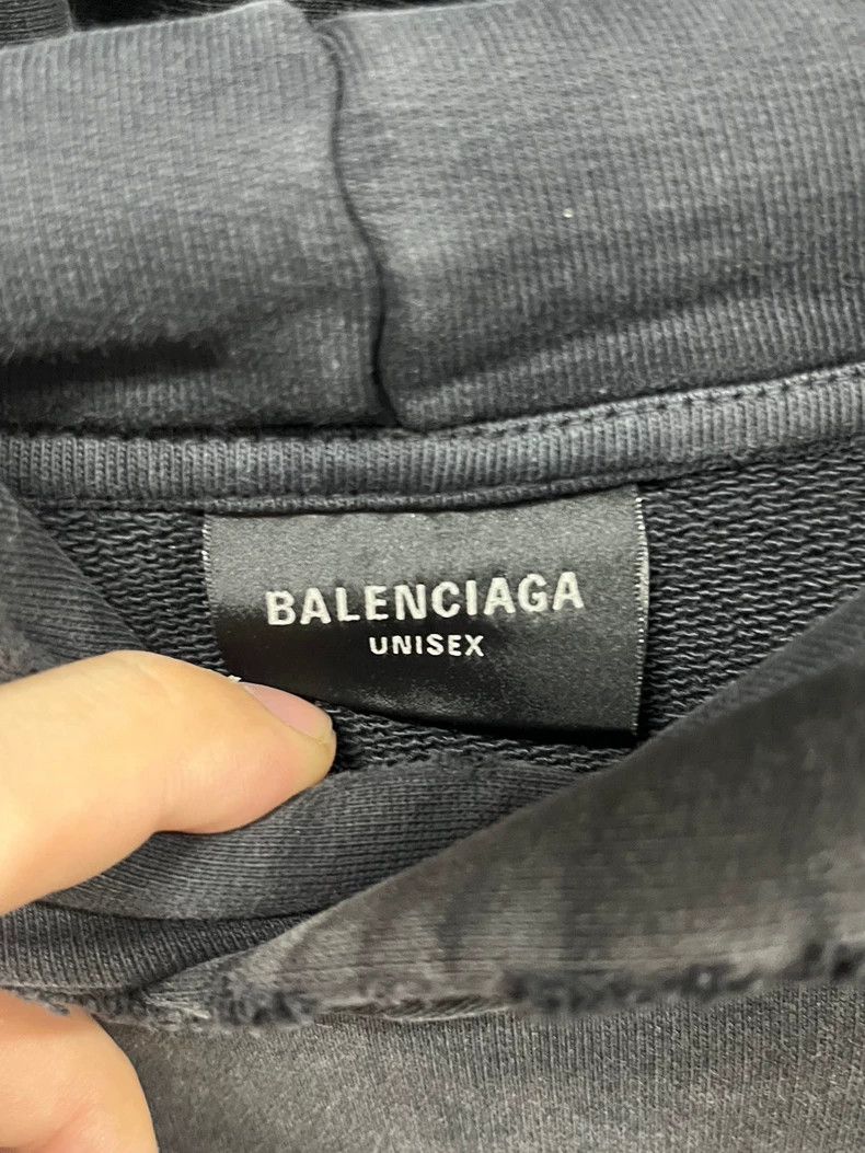 Balenciaga Balenciaga Silver Duct Tape Logo Embossed Hoodie, Size L Size US L / EU 52-54 / 3 - 2 Thumbnail