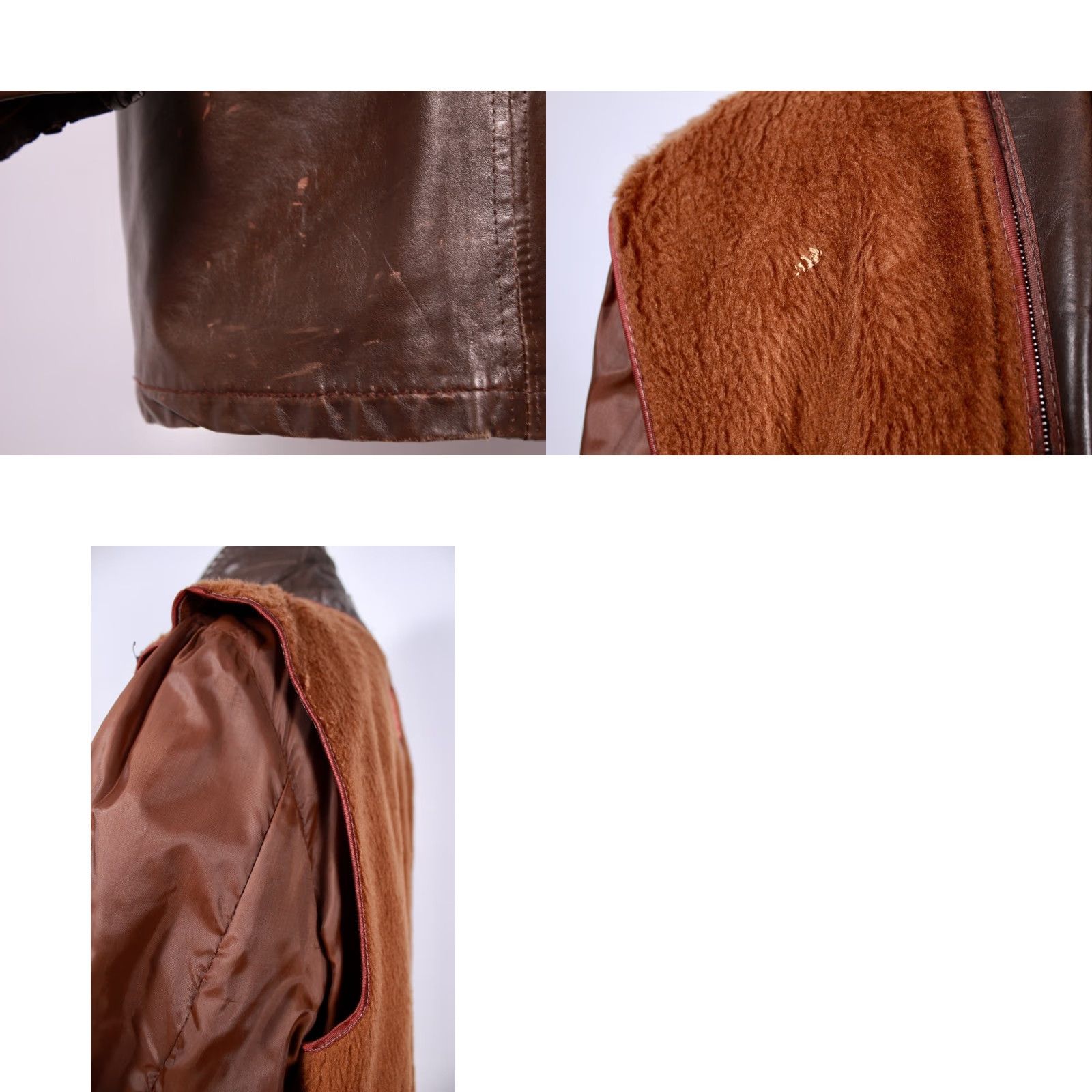 Vintage VTG 1970s Leather Jacket Mens Brown Size 46L Long Trench Car Coat with Liner 37.5" Long Vintage Jacket Size US S / EU 44-46 / 1 - 8 Thumbnail