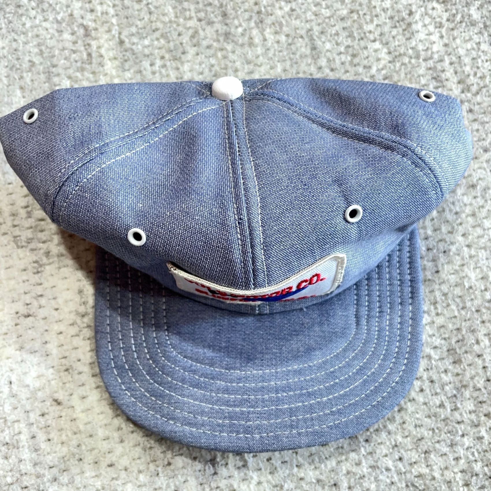 Vintage VINTAGE Cole Motors Trucker Hat Cap Made In USA 80s Patch International Blue Denim Mens Size ONE SIZE - 3 Thumbnail