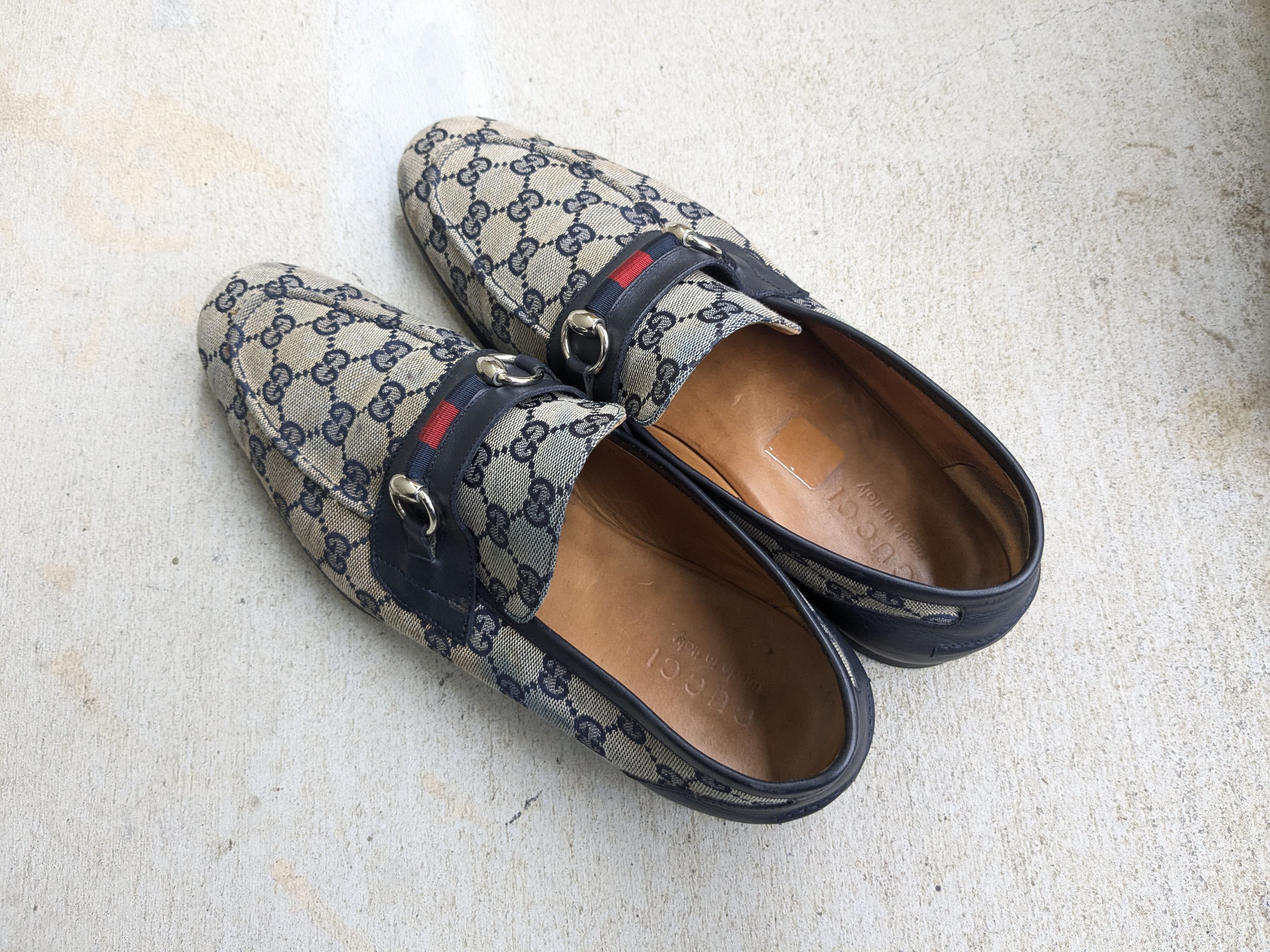 Gucci Gucci Horsebit Loafers Monogram Logo Canvas 8.5 Buckle Size US 8.5 / EU 41-42 - 19 Thumbnail