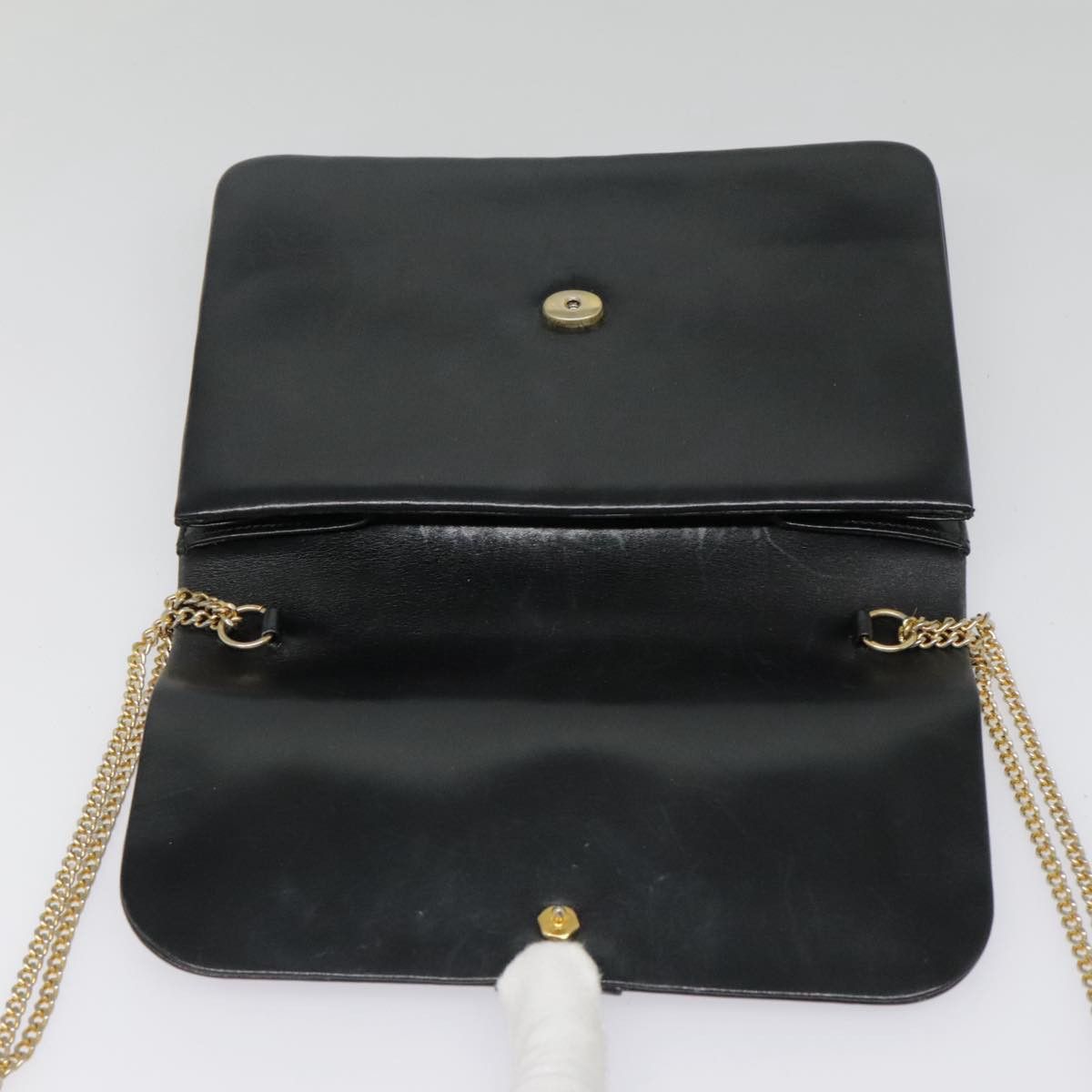 Dior DIOR Chain Shoulder Bag Leather Black Gold Size ONE SIZE - 9 Thumbnail