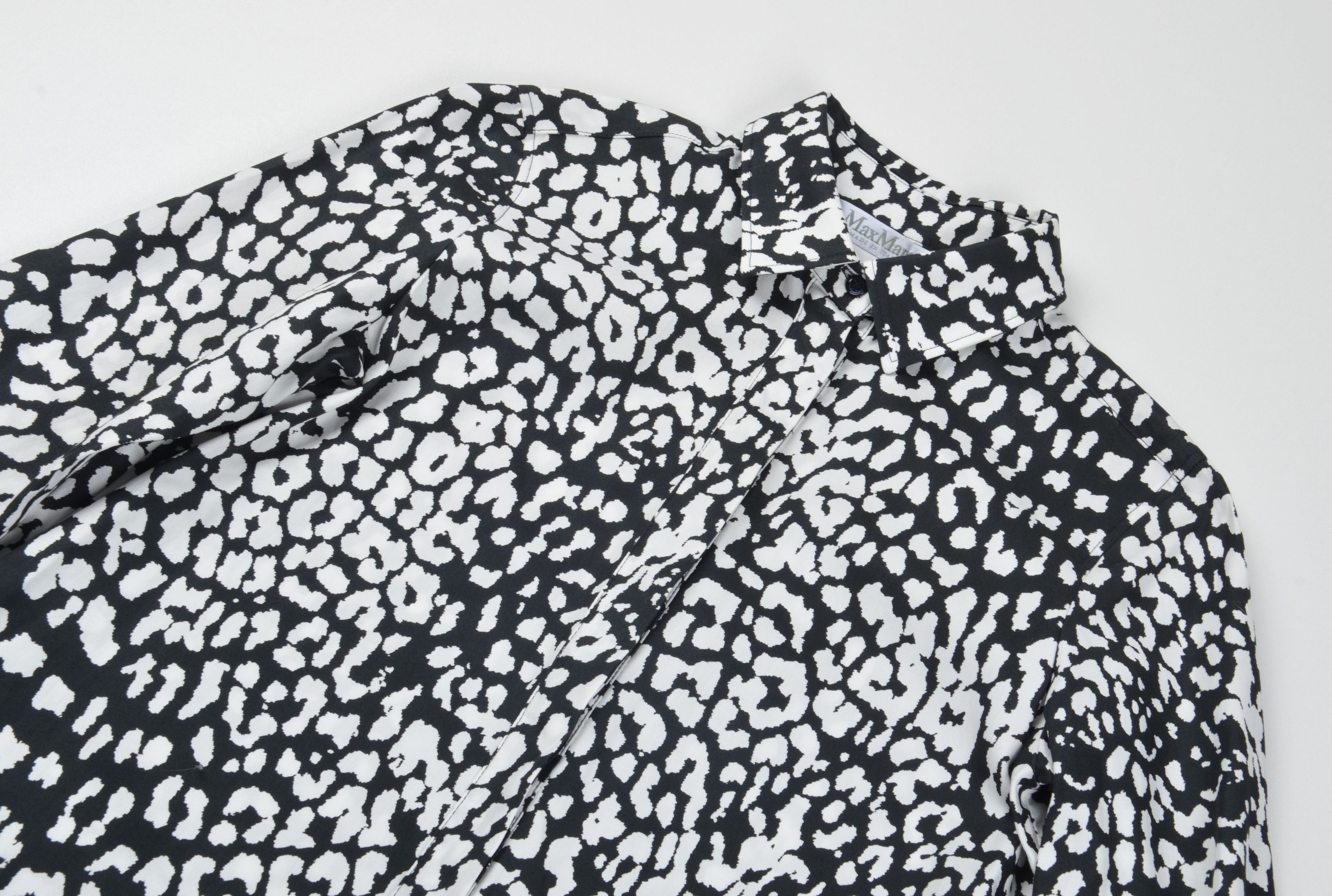 Max Mara Max Mara Printed Shirt Ruffle Hem Long Sleeve Dress Size XS / US 0-2 / IT 36-38 - 5 Thumbnail
