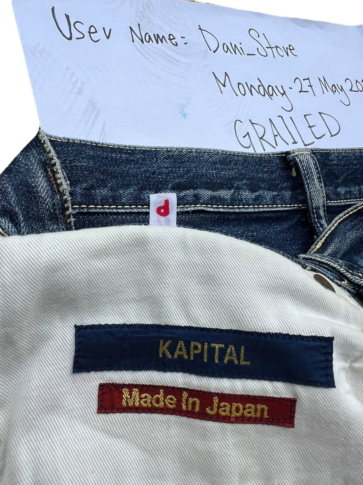 Kapital Kountry Vintage Kapital Distressed Straight Cut Denim Jeans 31x32 Size US 31 - 16 Thumbnail