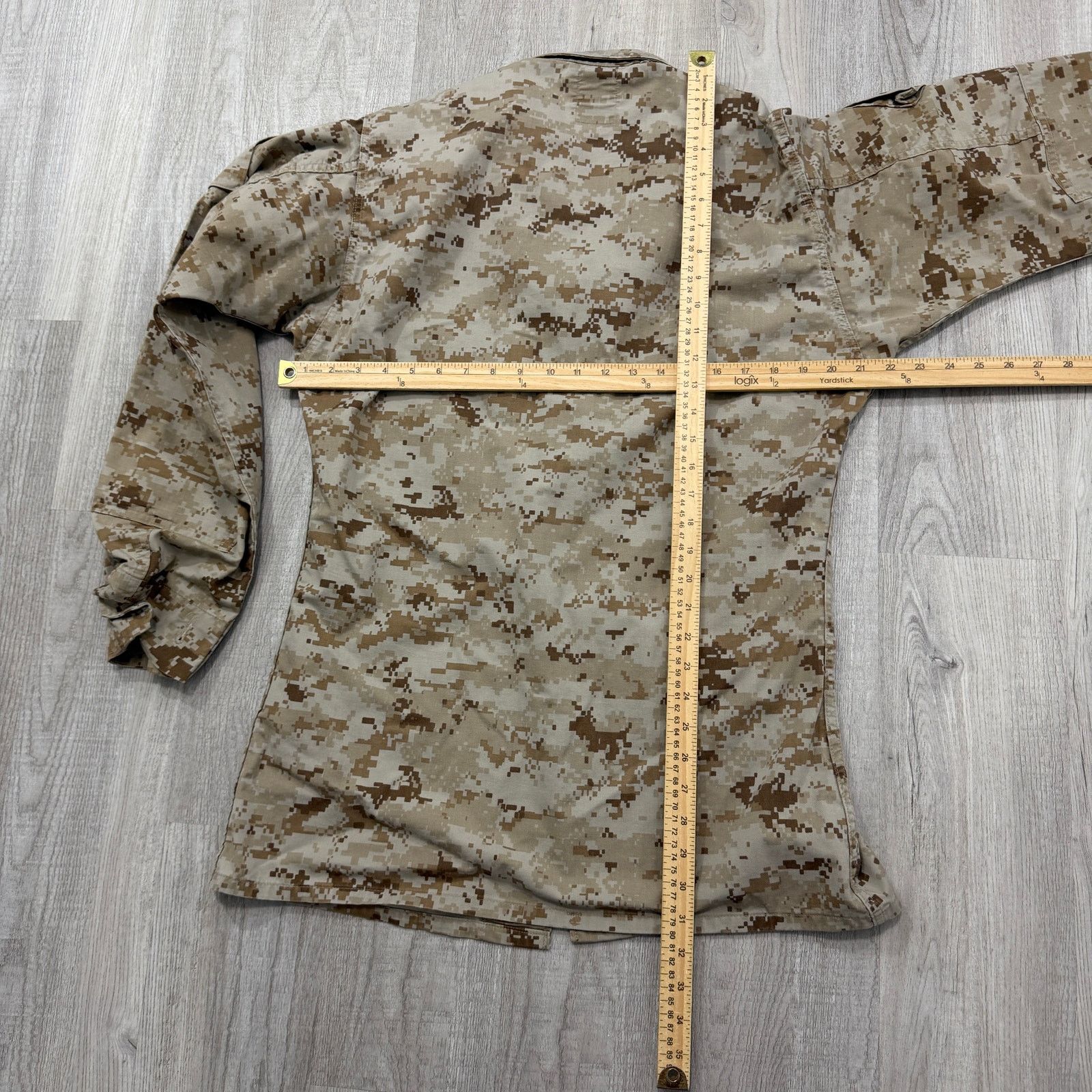 Vintage US Marines Military Shirt Jacket Men's Small Extra Long Size US S / EU 44-46 / 1 - 8 Thumbnail