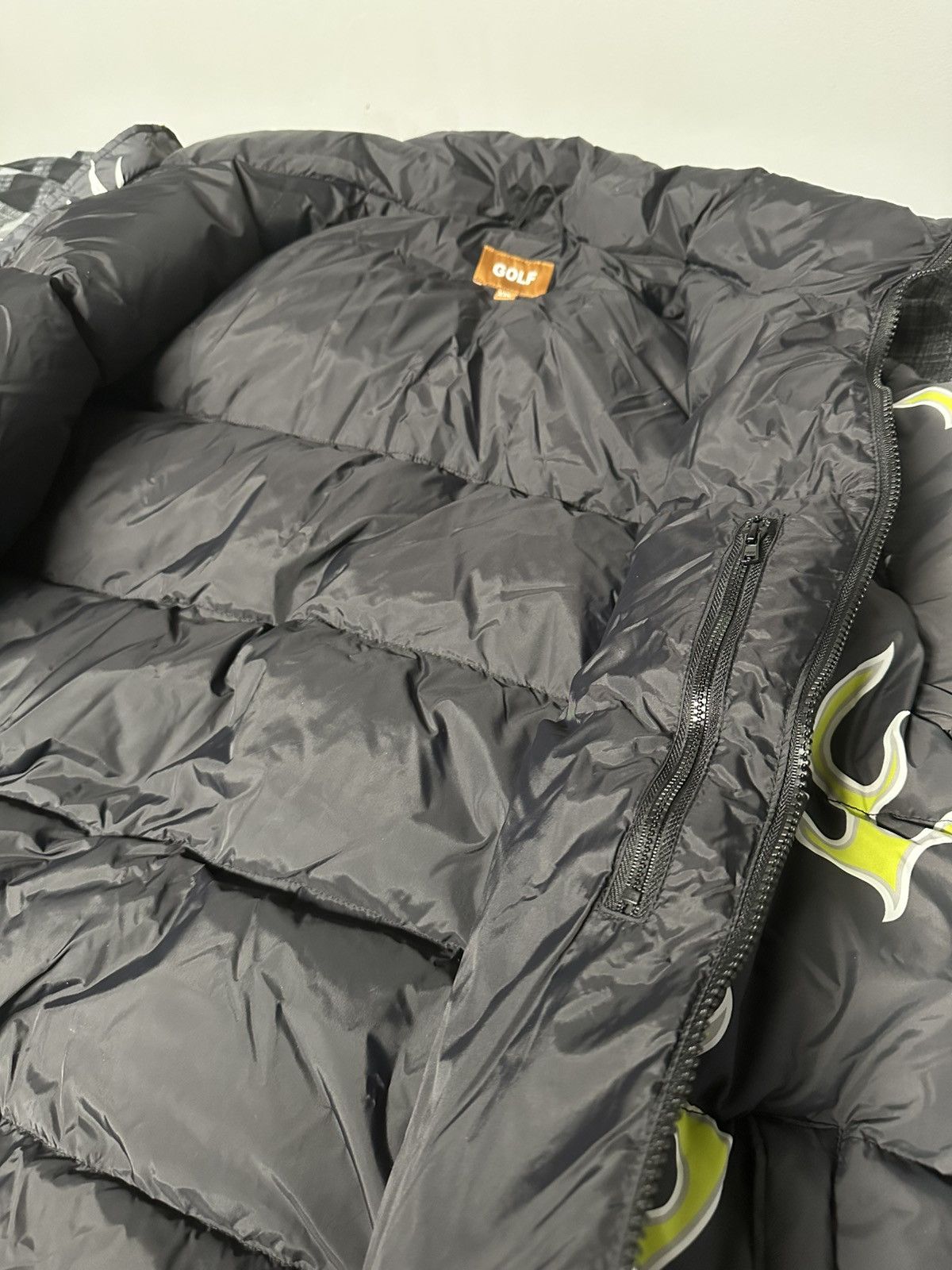 Golf Wang × Golf le Fleur × Tyler The Creator RARE | 2XL GOLFWANG Flame Puffer Yellow/Black Size US XXL / EU 58 / 5 - 4 Thumbnail