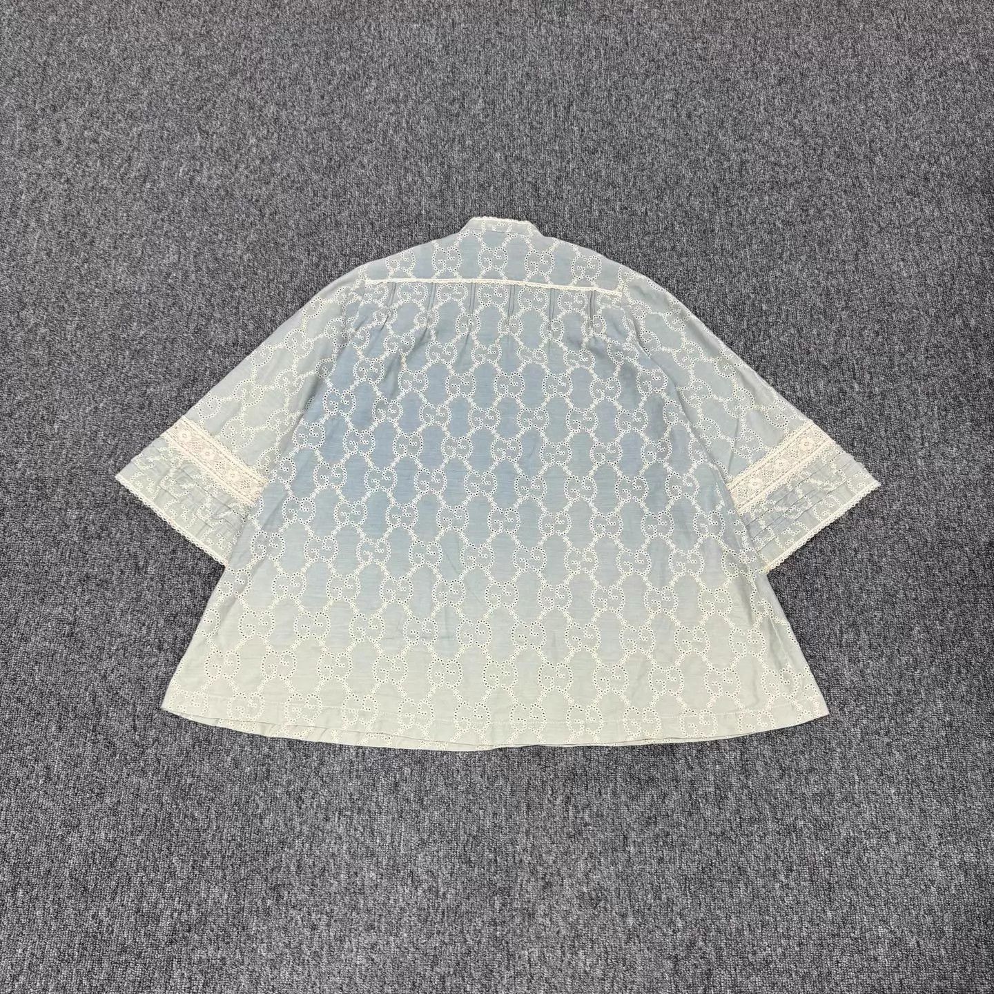 Gucci Gucci Gradient Double G Lace-embroidered Mid-Sleeve Top 38 Size XS / US 0-2 / IT 36-38 - 2 Thumbnail