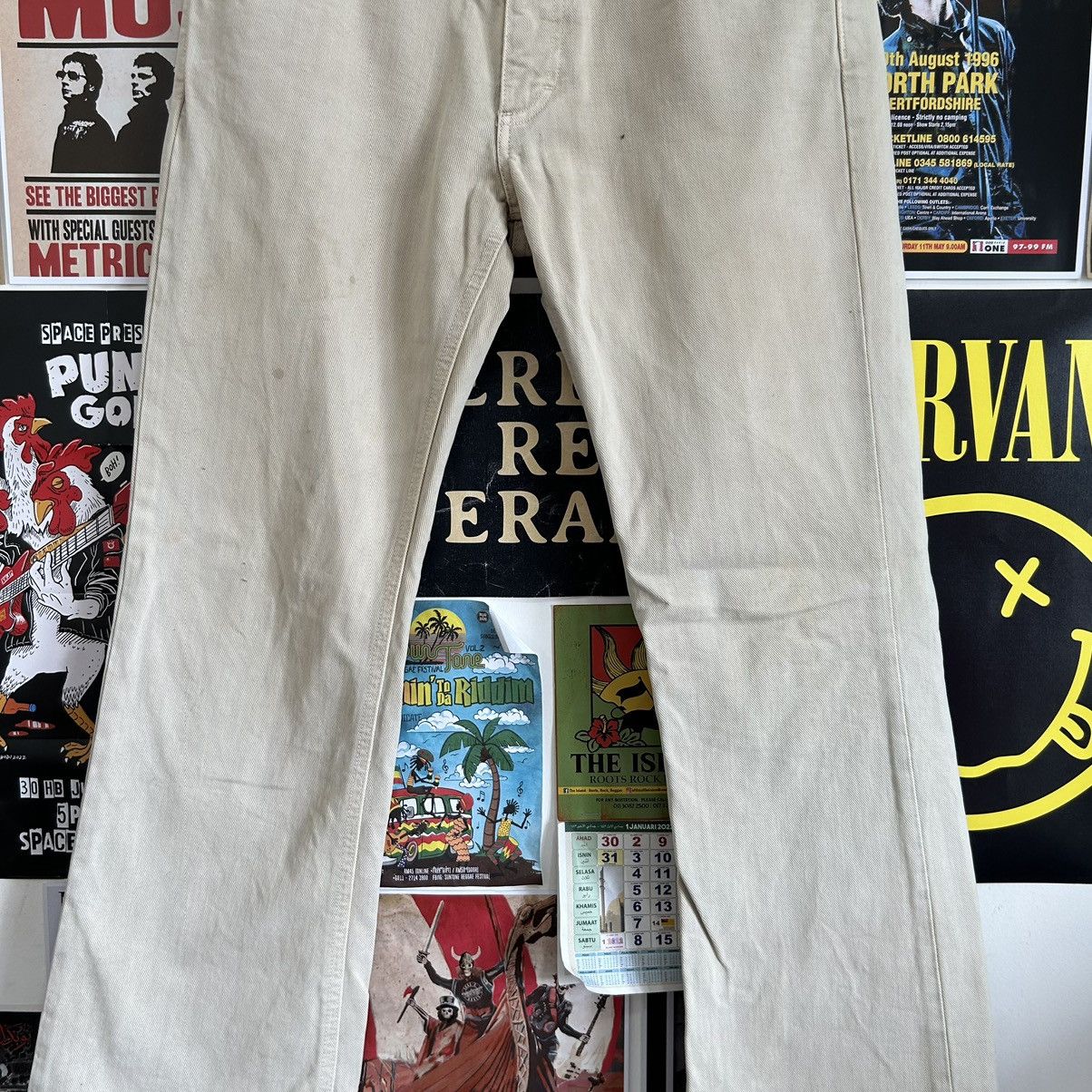 Lee Vintage Lee JPN Flare Distressed Denim Size US 31 - 3 Thumbnail