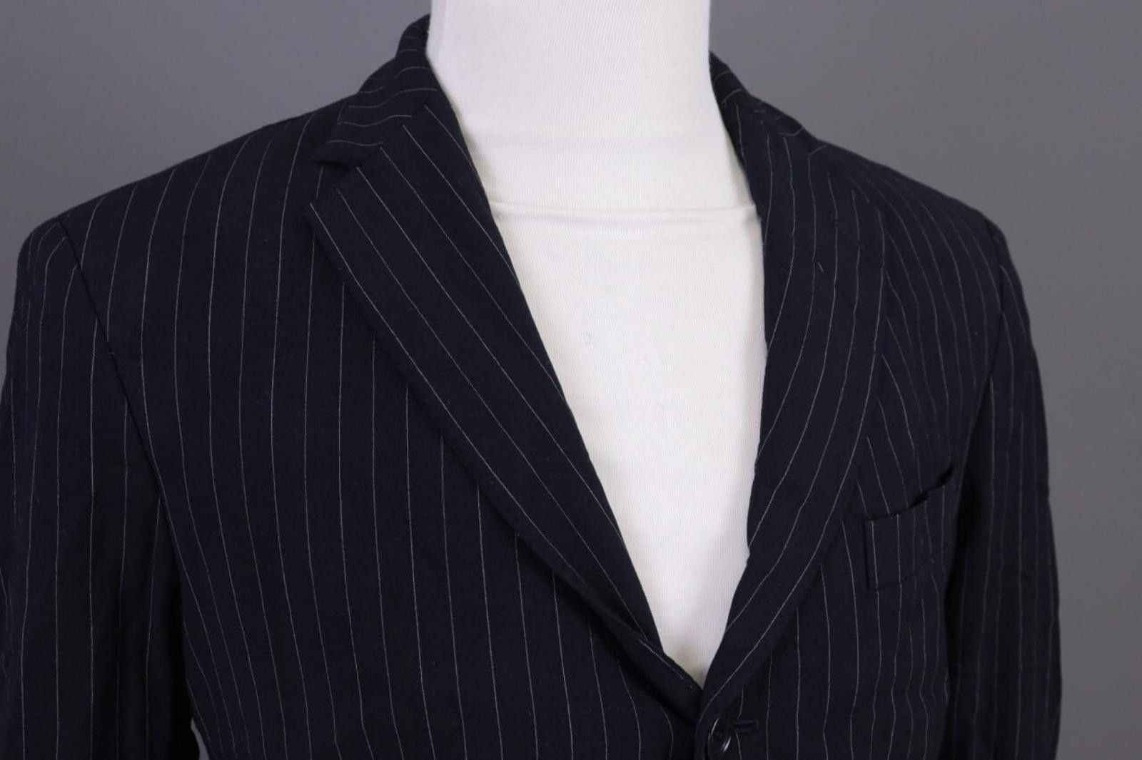 Designer Boggi Milano Black Stripe Wool Sport Coat Size EU 46 US 36 M Size 40R - 5 Thumbnail