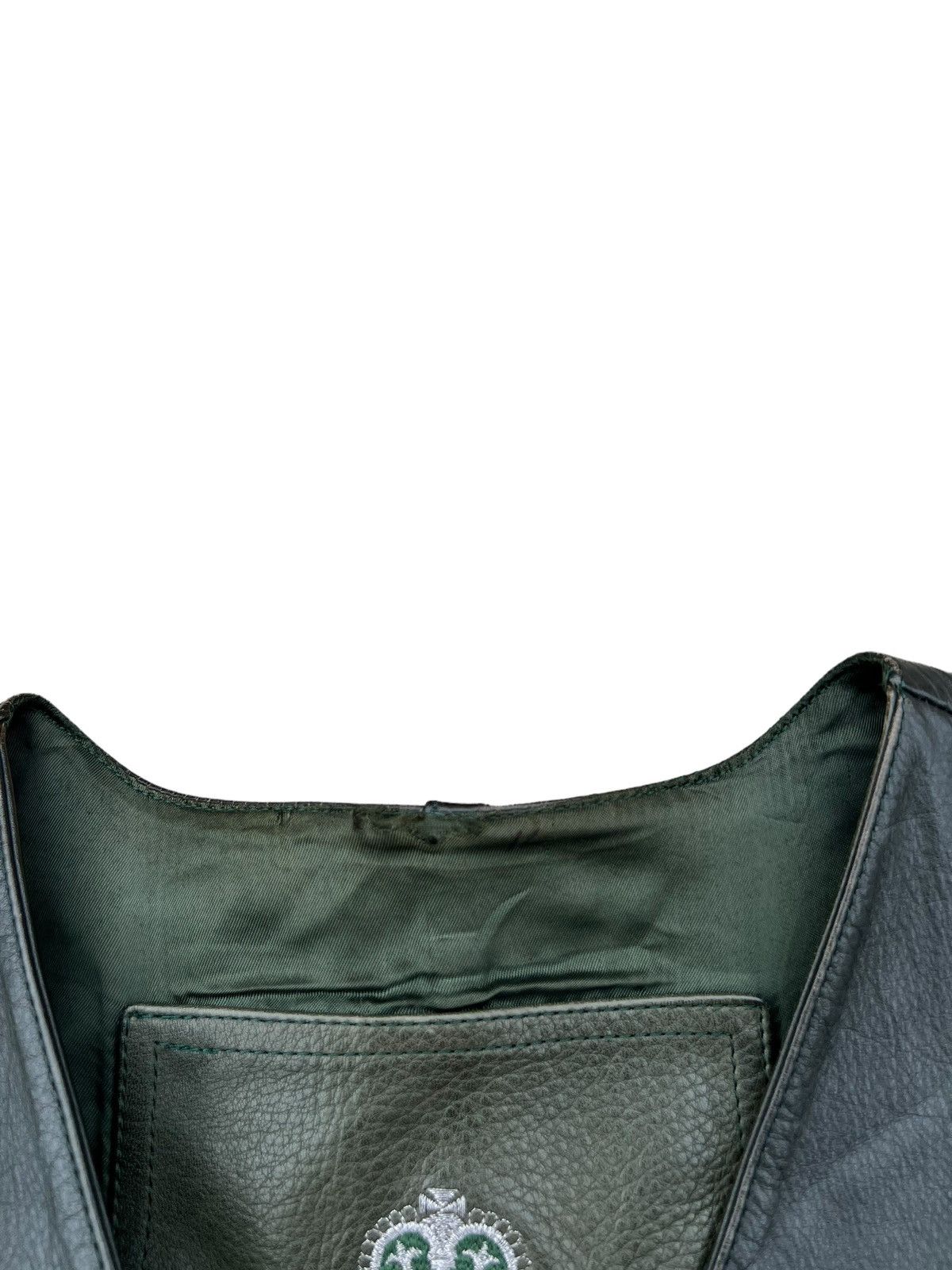 Leather Vintage Pollini Patina Leather Vest Size US L / EU 52-54 / 3 - 8 Thumbnail