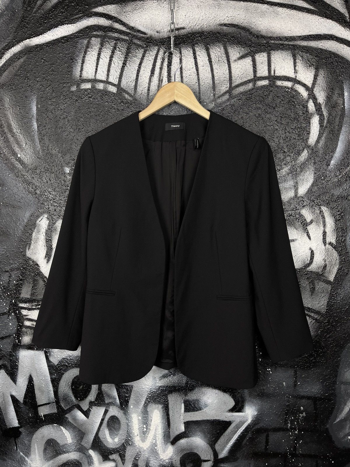 Theory Theory Wool Open Blazer Jacket Women’s Size 10 Size L / US 10 / IT 46 - 2 Thumbnail