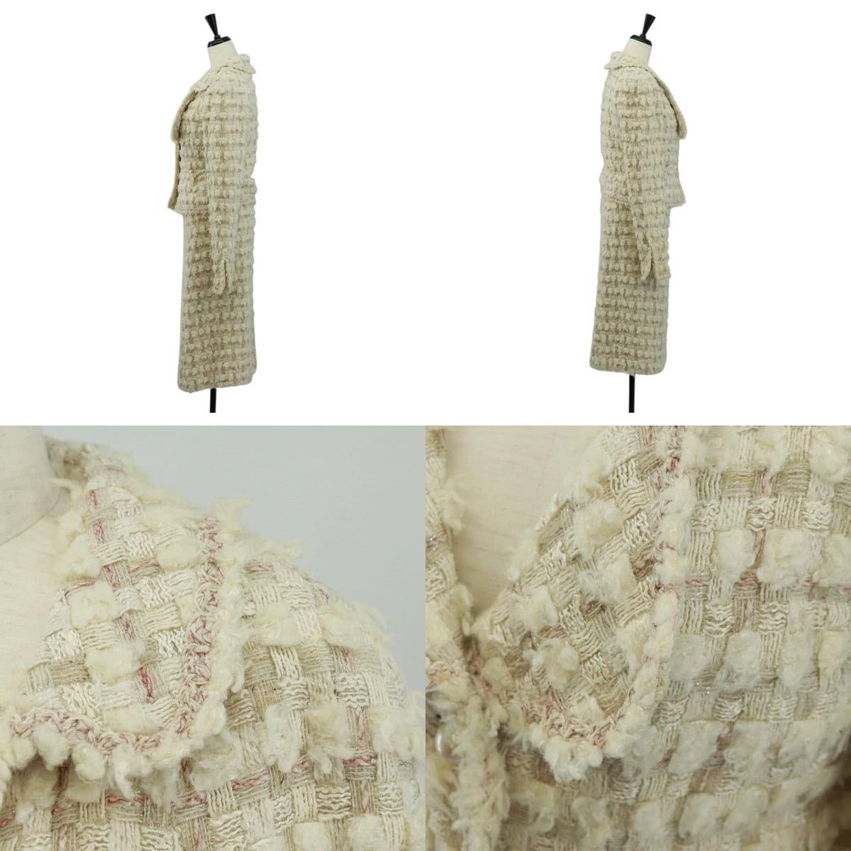 Chanel Chanel Tweed Jacket Skirt Setup Size US XXS / EU 40 - 3 Thumbnail
