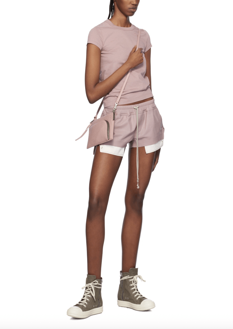 Rick Owens *NEW* DUSTY PINK EMBROIDERED LEATHER CLUB POUCH SS24 LIDO Size ONE SIZE - 11 Thumbnail