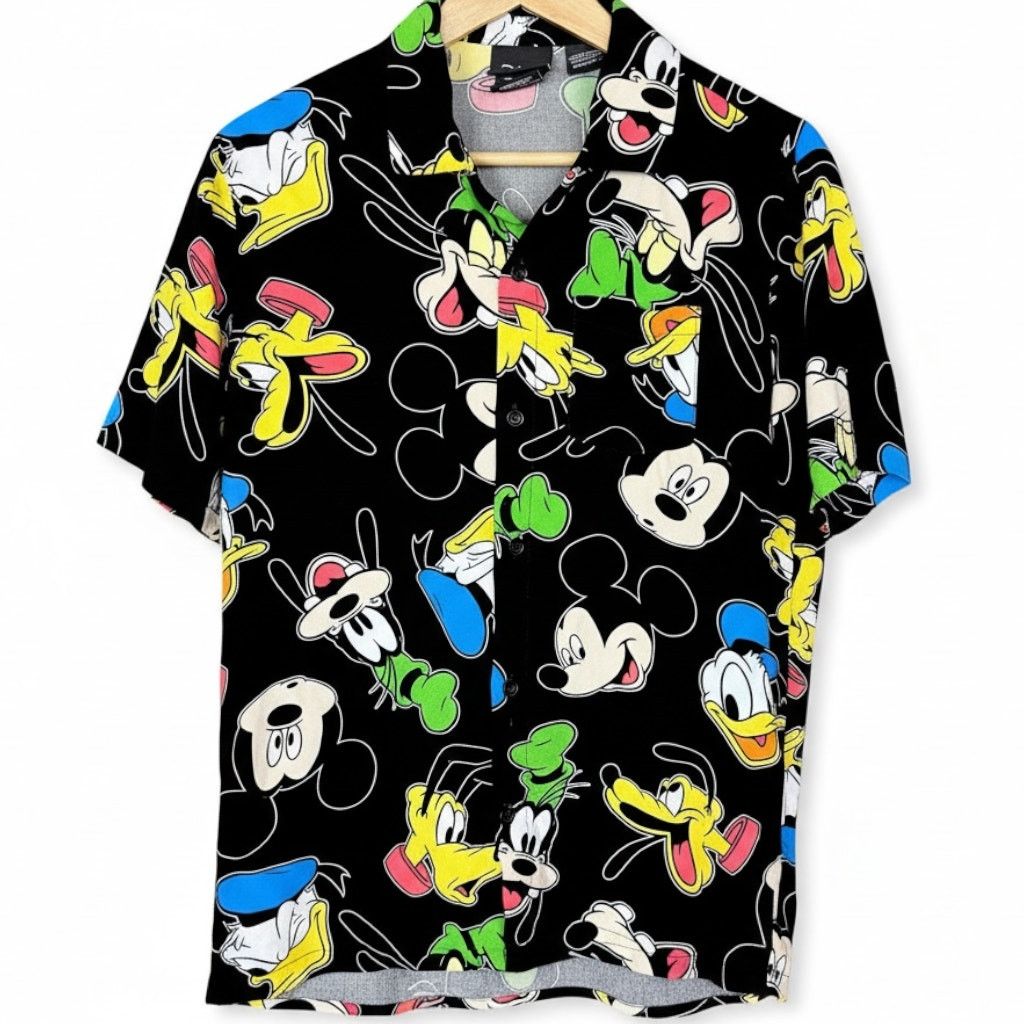 Disney Disney Mickey Mouse Black Short Sleeve Camp Collar Shirt S Size US S / EU 44-46 / 1 - 1 Thumbnail