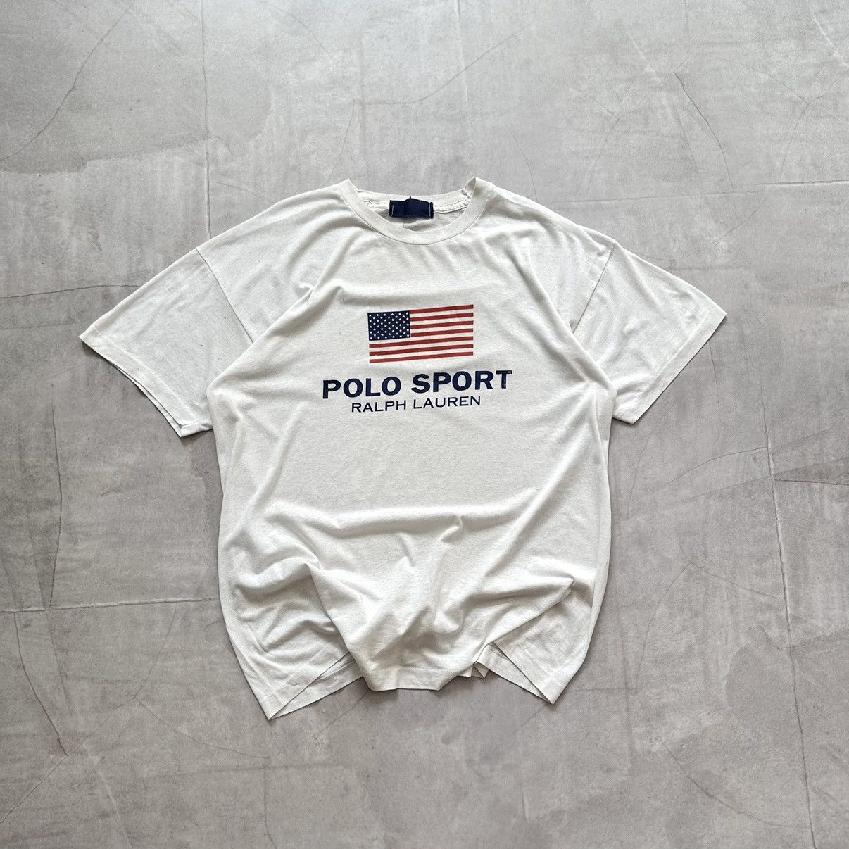 Polo Ralph Lauren 90s Polo Sport Ralph Lauren Single Stitch Faded T-Shirt Size US XL / EU 56 / 4 - 1 Thumbnail