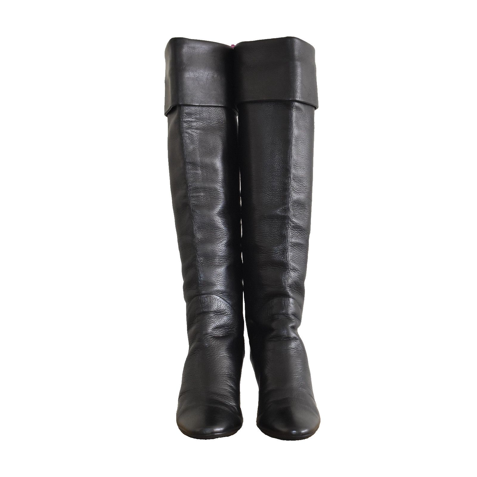 Giuseppe Zanotti GIUSEPPE ZANOTTI Black Pebbled Leather Knee High Boots Sz 39 Size US 8.5 / IT 38.5 - 4 Thumbnail