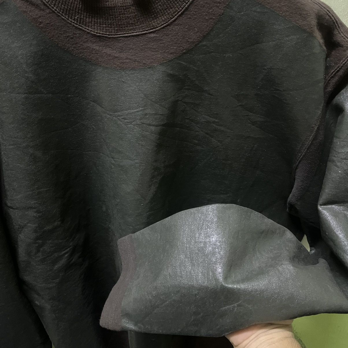 Issey Miyake Archival Vintage 80s Issey Miyake Leather-Look Pullover Size US S / EU 44-46 / 1 - 6 Thumbnail