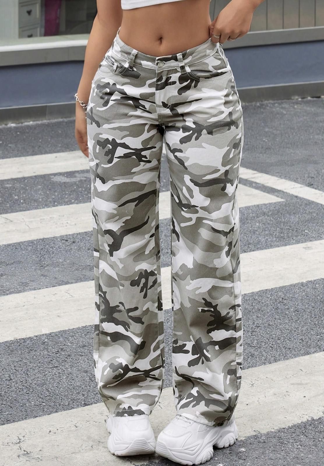 Other Camoflauge Wide Leg Jeans (X-SMALL) Size 26" / US 2 / IT 38 - 1 Thumbnail