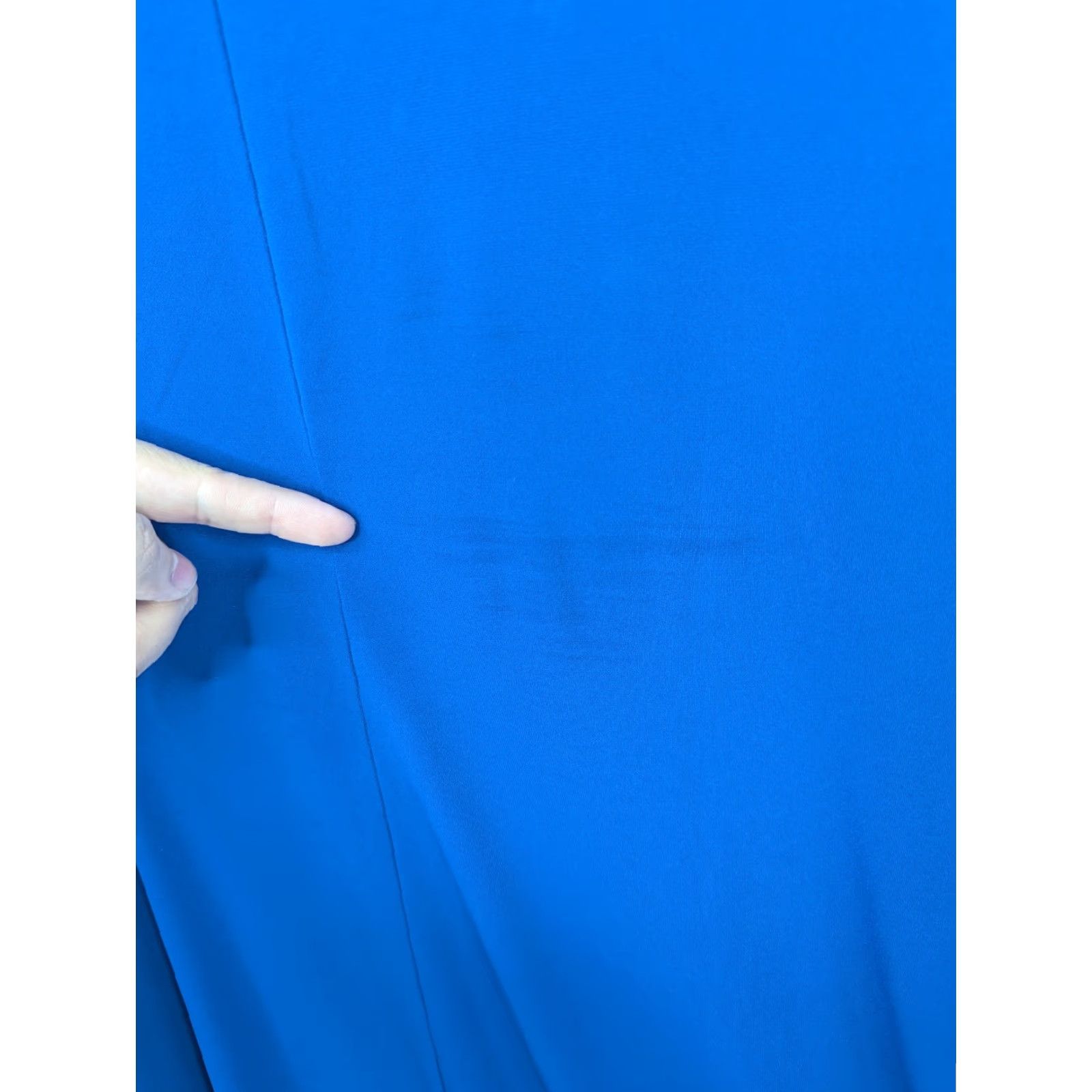 Vintage Susan Graver Dress 2X Royal Blue Liquid Knit Stretchy Slinky Casual Swing Size XXL / US 16-18 / IT 52-54 - 4 Thumbnail