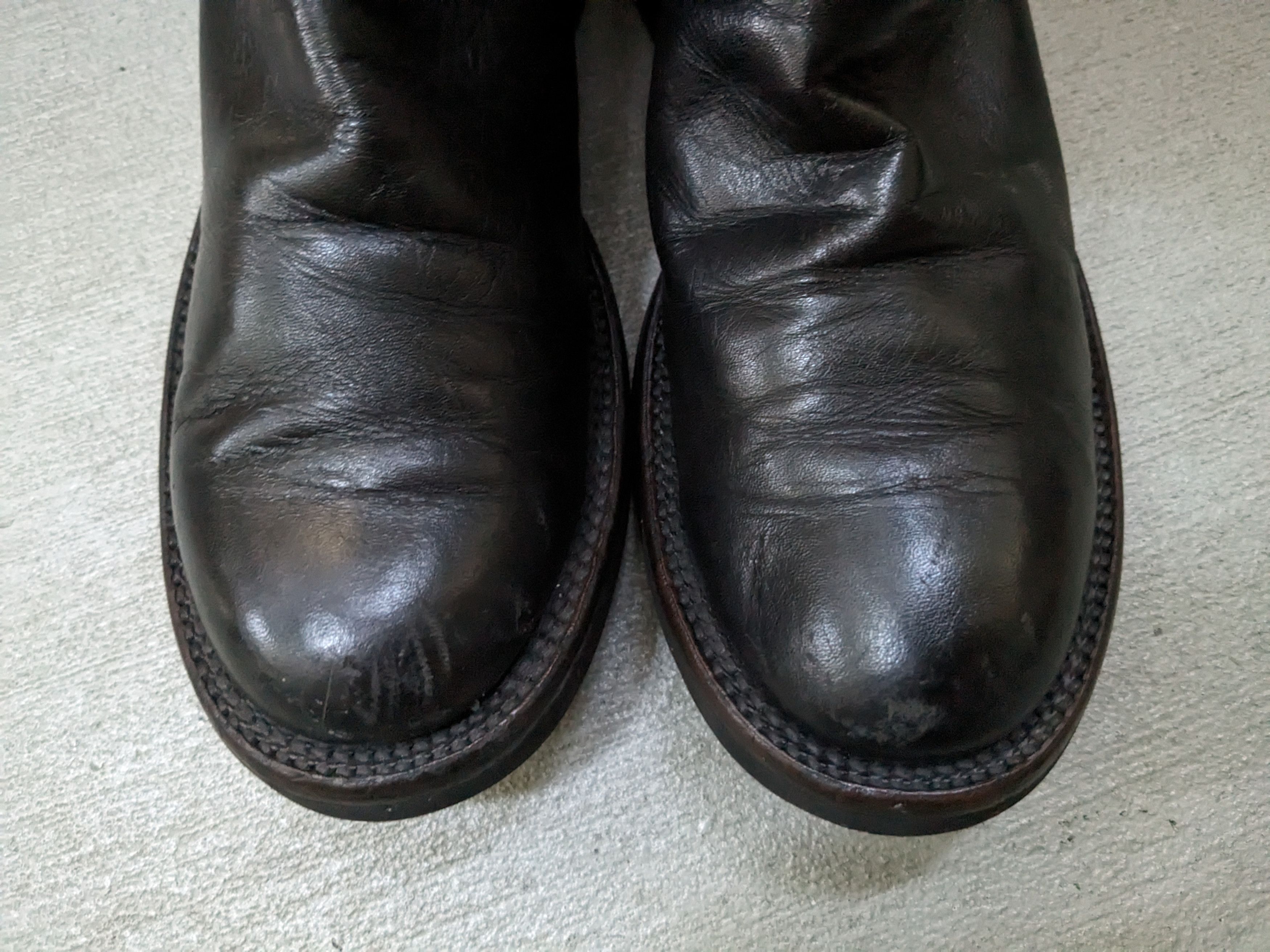 Genuine Leather Justin Cowboy Boots Black 8.5 Leather Botas USA Western Size US 8.5 / EU 41-42 - 5 Thumbnail