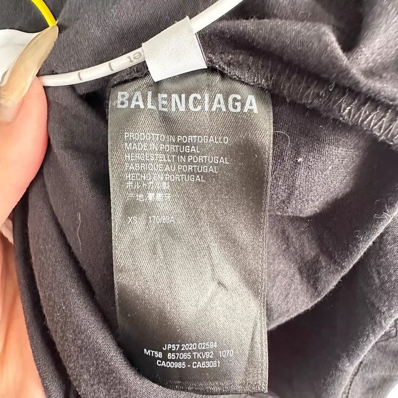 Balenciaga Balenciaga Pleated Logo Short Sleeve 2502-Nextarrow Size US XS / EU 42 / 0 - 6 Thumbnail