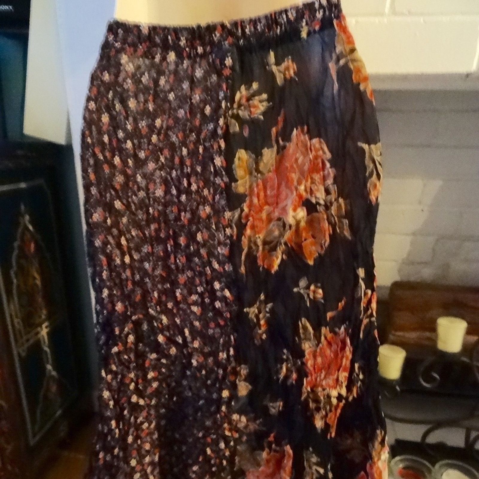 Other VINTAGE ALEXANDER BROWN FLORAL PATCHWORK BUTTONFRONT SKIRT Size 28" / US 6 / IT 42 - 6 Thumbnail
