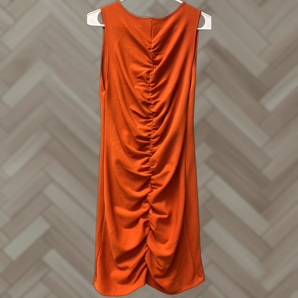 Zara Zara Ruched Sleeveless Sheath Dress Women's M Crimson /113-21 Size M / US 6-8 / IT 42-44 - 1 Thumbnail