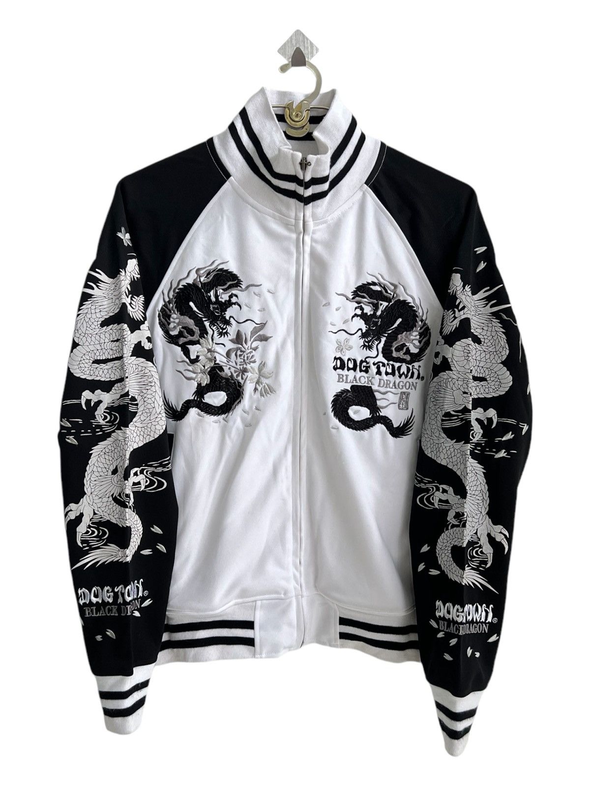 Vintage 90s Dog Town Black Dragon Baggy Sukajan Jacket