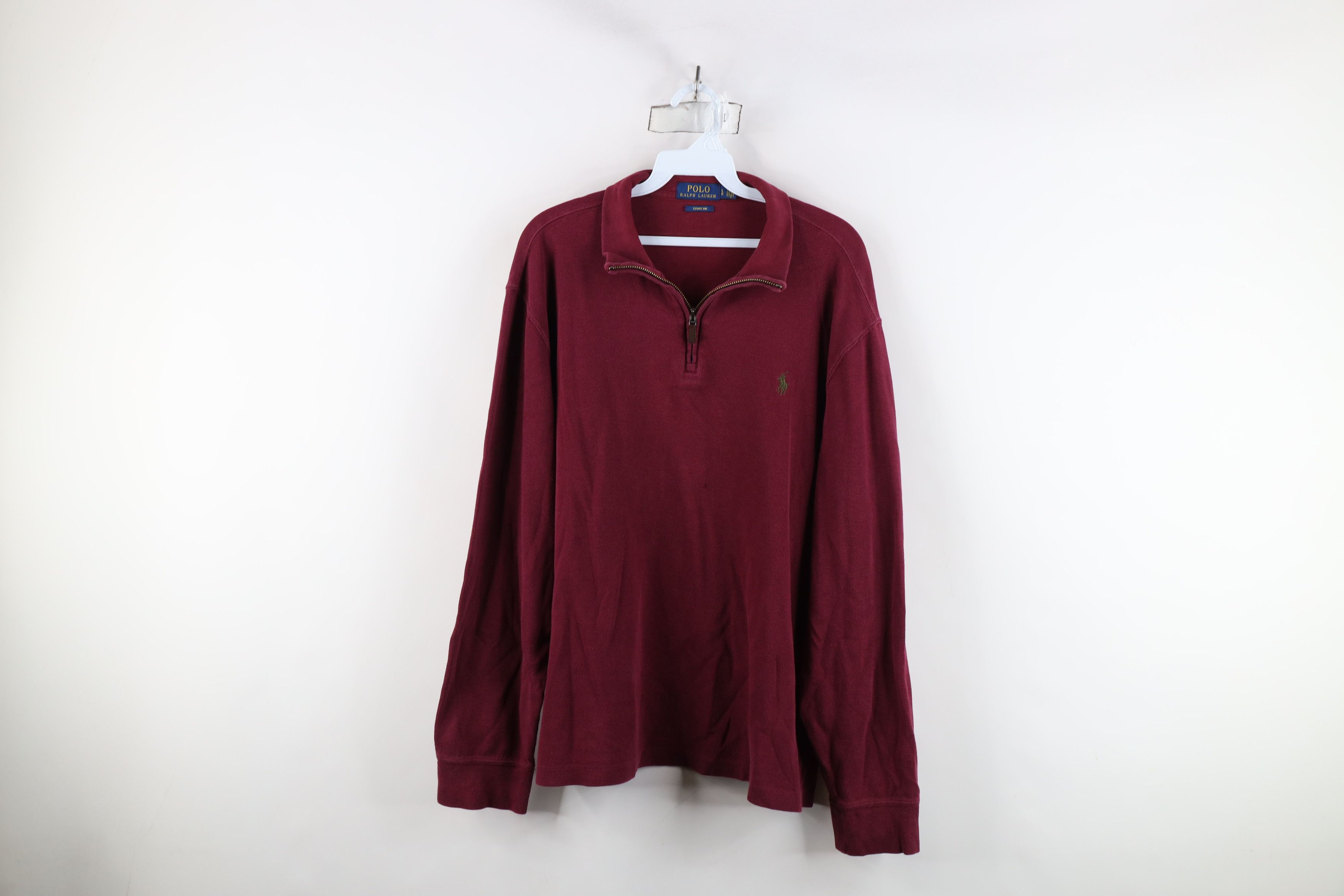 Ralph Lauren × Vintage Vintage Ralph Lauren Estate Rib Ribbed Knit Half Zip Sweater Size US L / EU 52-54 / 3 - 1 Thumbnail