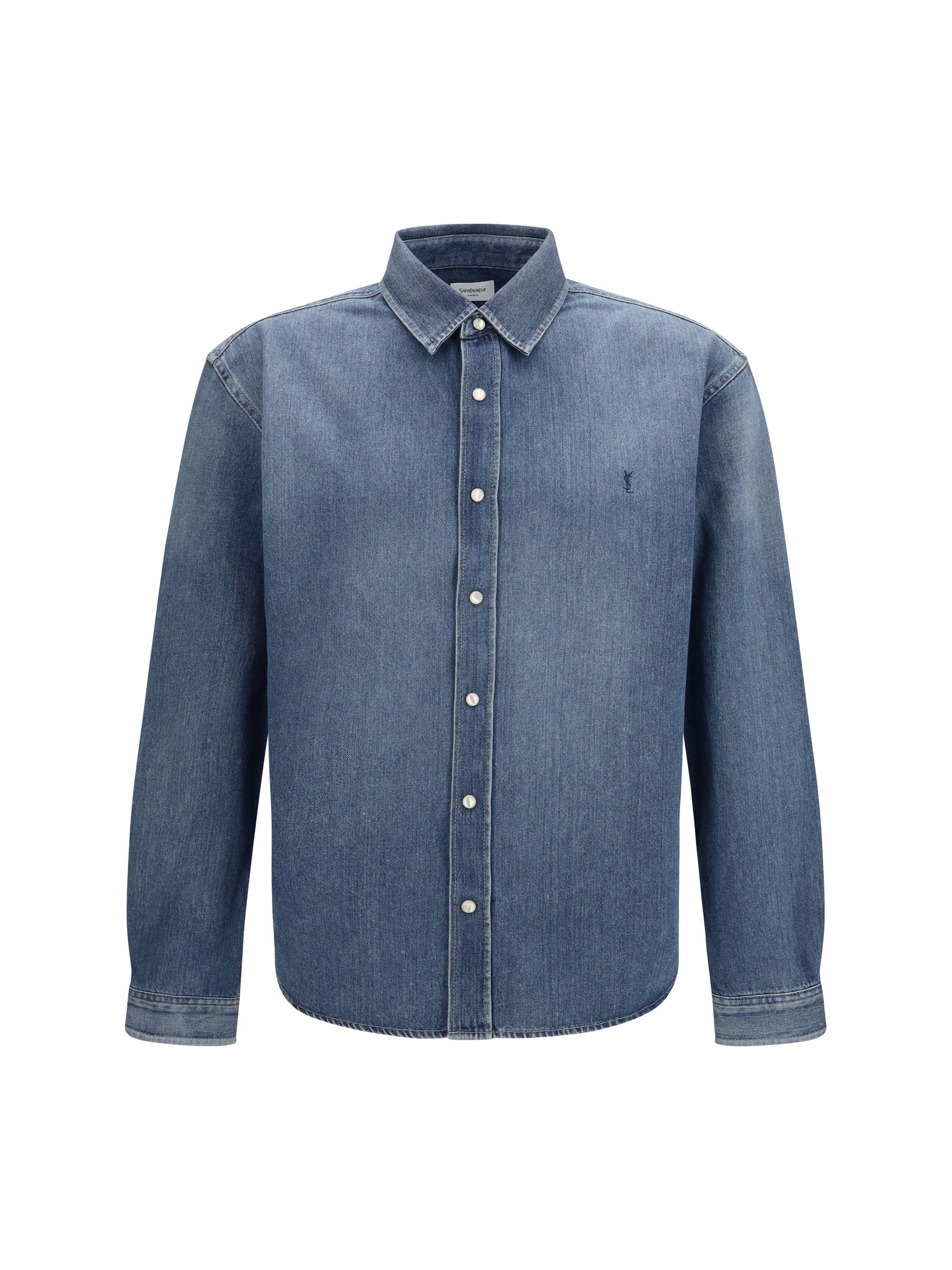 Saint Laurent Paris Denim Shirt Size US XL / EU 56 / 4 - 1 Thumbnail