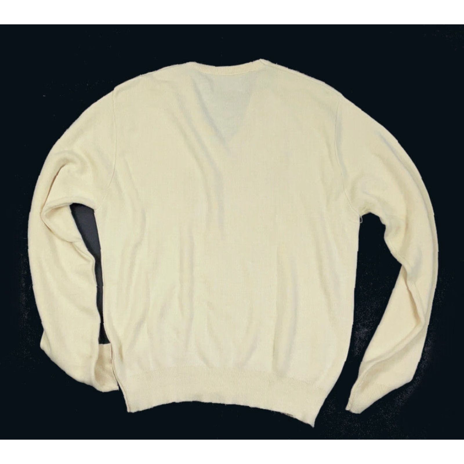 Jantzen VINTAGE Jantzen Sweater XL Pullover V-Neck Men Lightweight Acrylic 80s Yellow Size US XL / EU 56 / 4 - 2 Thumbnail
