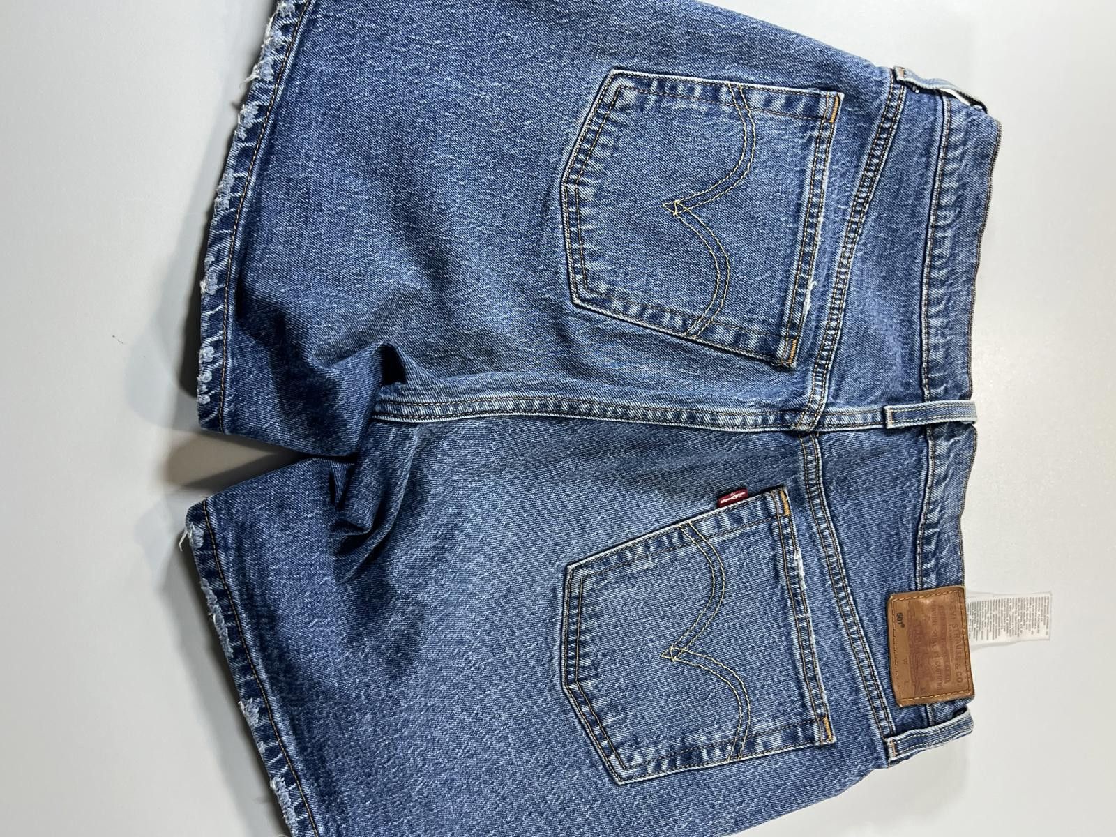 Unknown London Vintage Levi’s 501 Blue Distressed Denim Shorts 30 Size US 30 / EU 46 - 10 Thumbnail