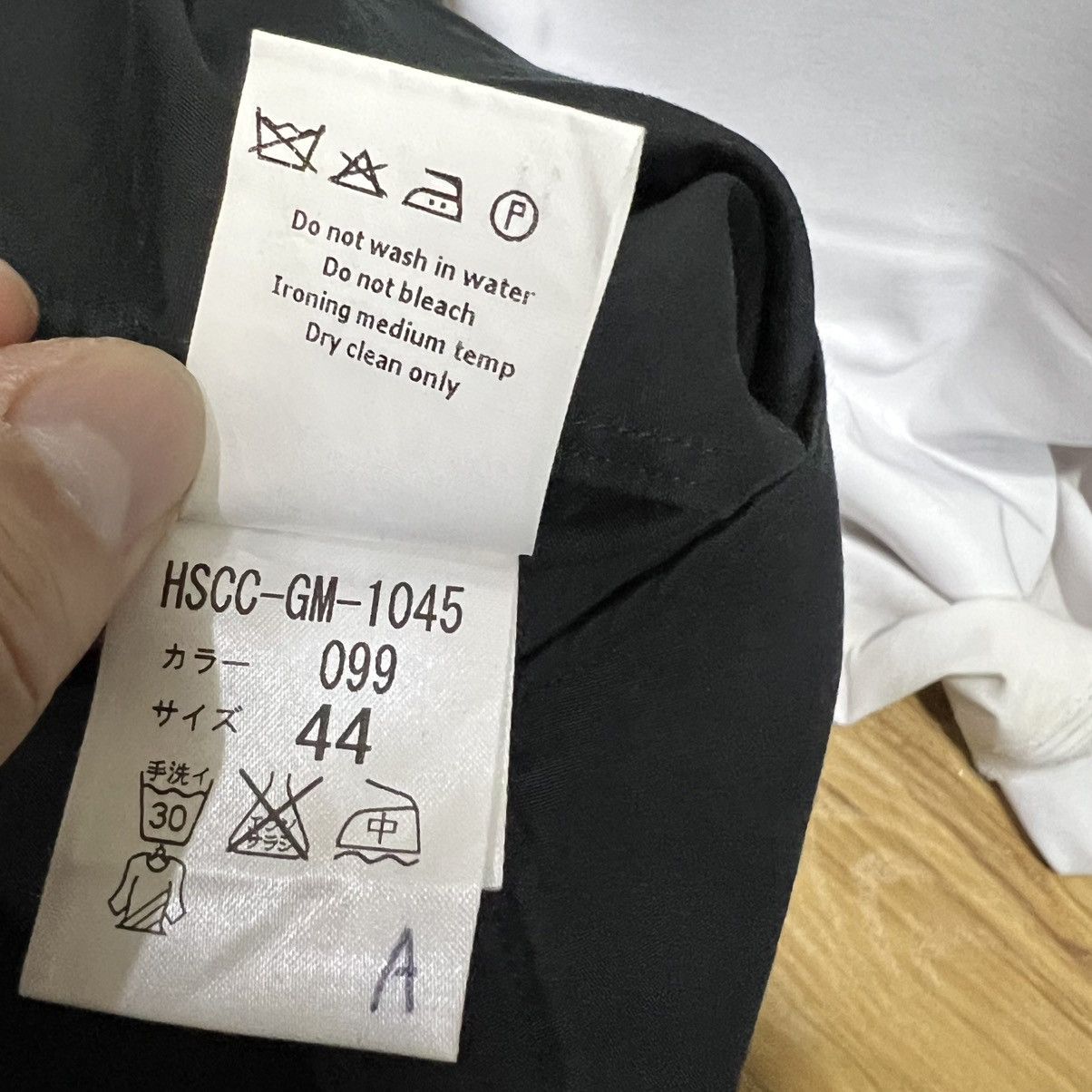 HUSSEIN CHALAYAN BLACK LONG SLEEVE BUTTON UP SHIRT