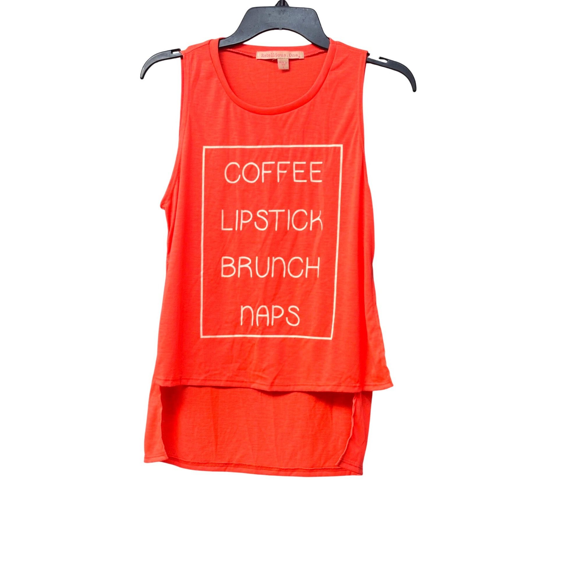 Other Rebellious One Junior's High-Lowe Graphic Tank Top, Neon Co Size L / US 10 / IT 46 - 1 Thumbnail