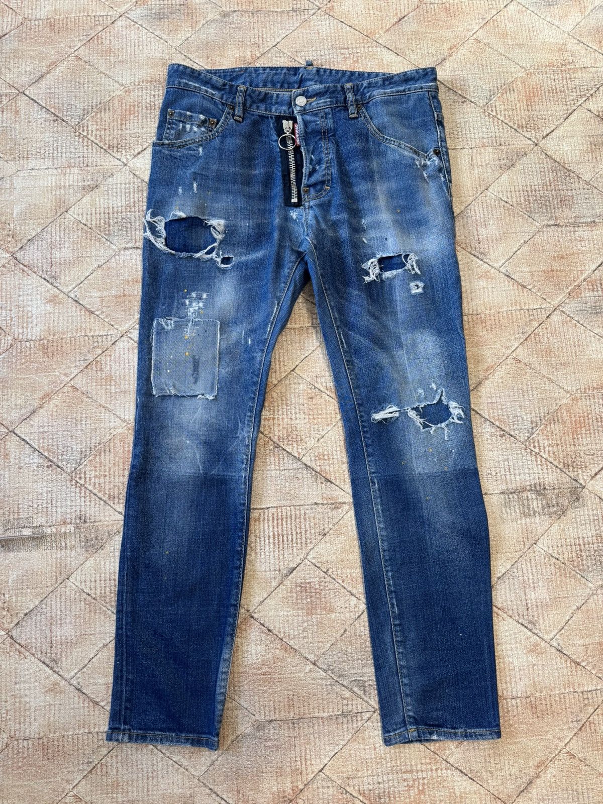 Designer × Dsquared2 Dsquared2 Skater Jeans Distressed Washed Made in Italy Size US 32 / EU 48 - 14 Thumbnail