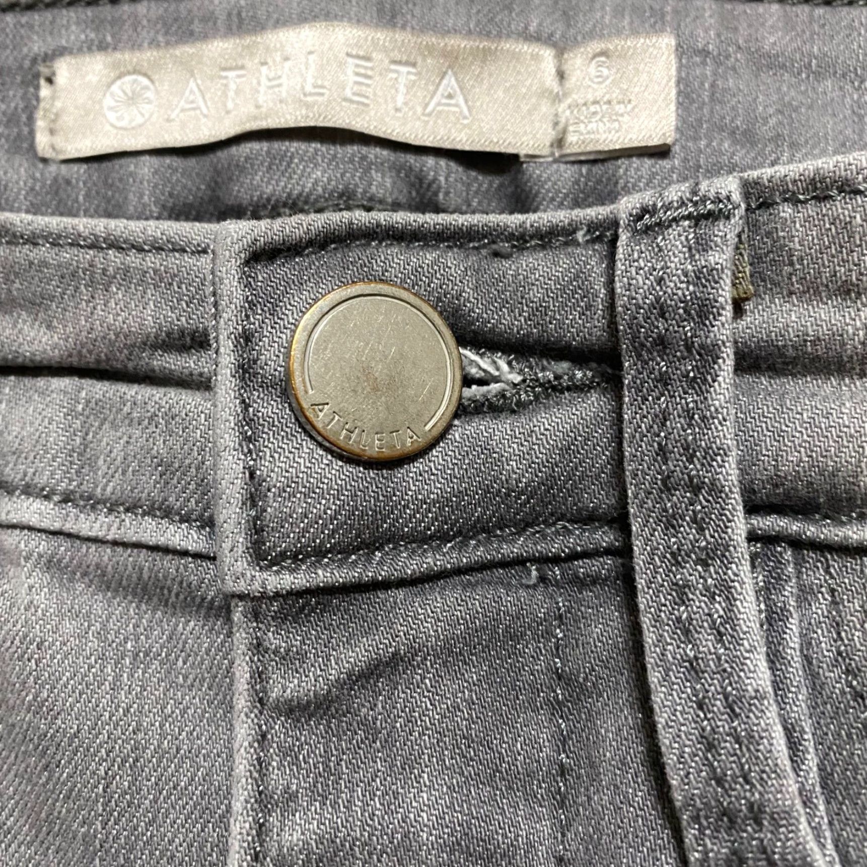 Athleta Athleta Womens Jeans sz 6 Gray Denim Skinny Leg Medium Wash Mid Rise Inseam 29" Size 28" / US 6 / IT 42 - 6 Thumbnail