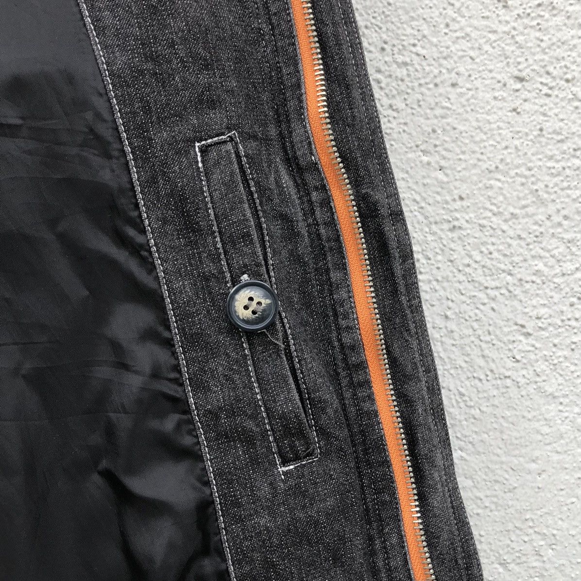 Vintage Vintage BON GIOVANE Denim Zipper Bomber Jacket Size US M / EU 48-50 / 2 - 8 Thumbnail