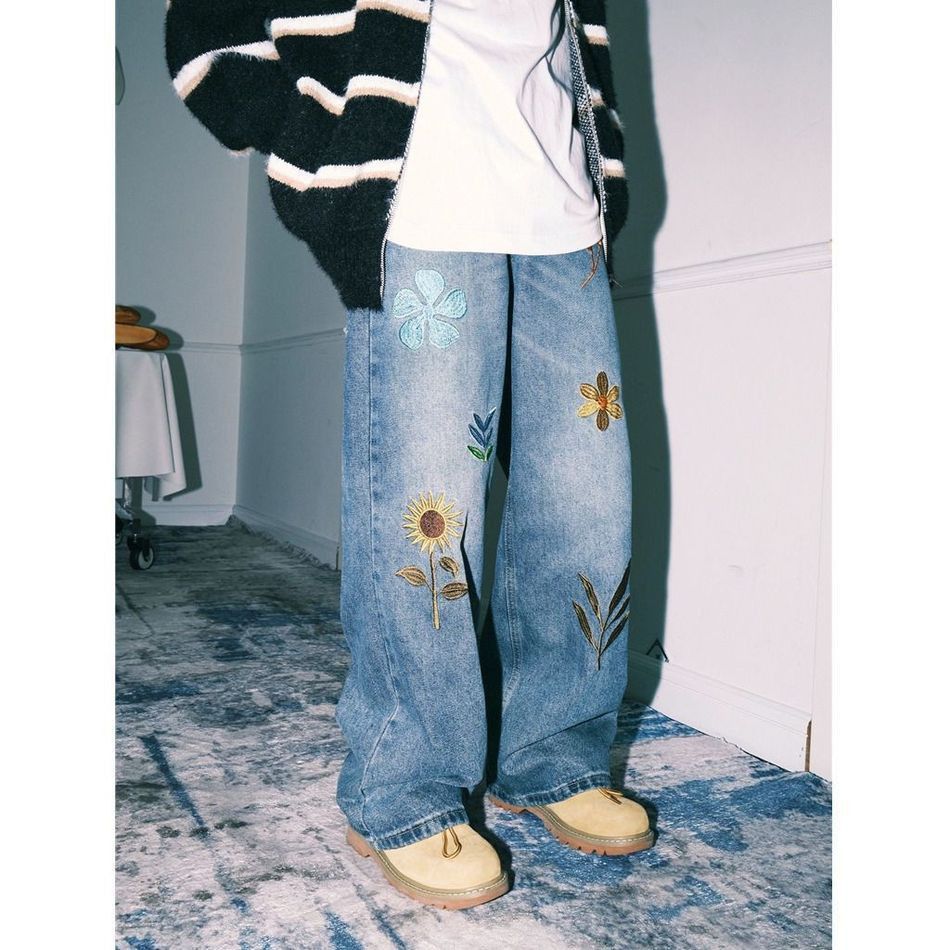 Japanese Brand Retro hip-hop loose wide leg jeans Size US 32 / EU 48 - 4 Thumbnail