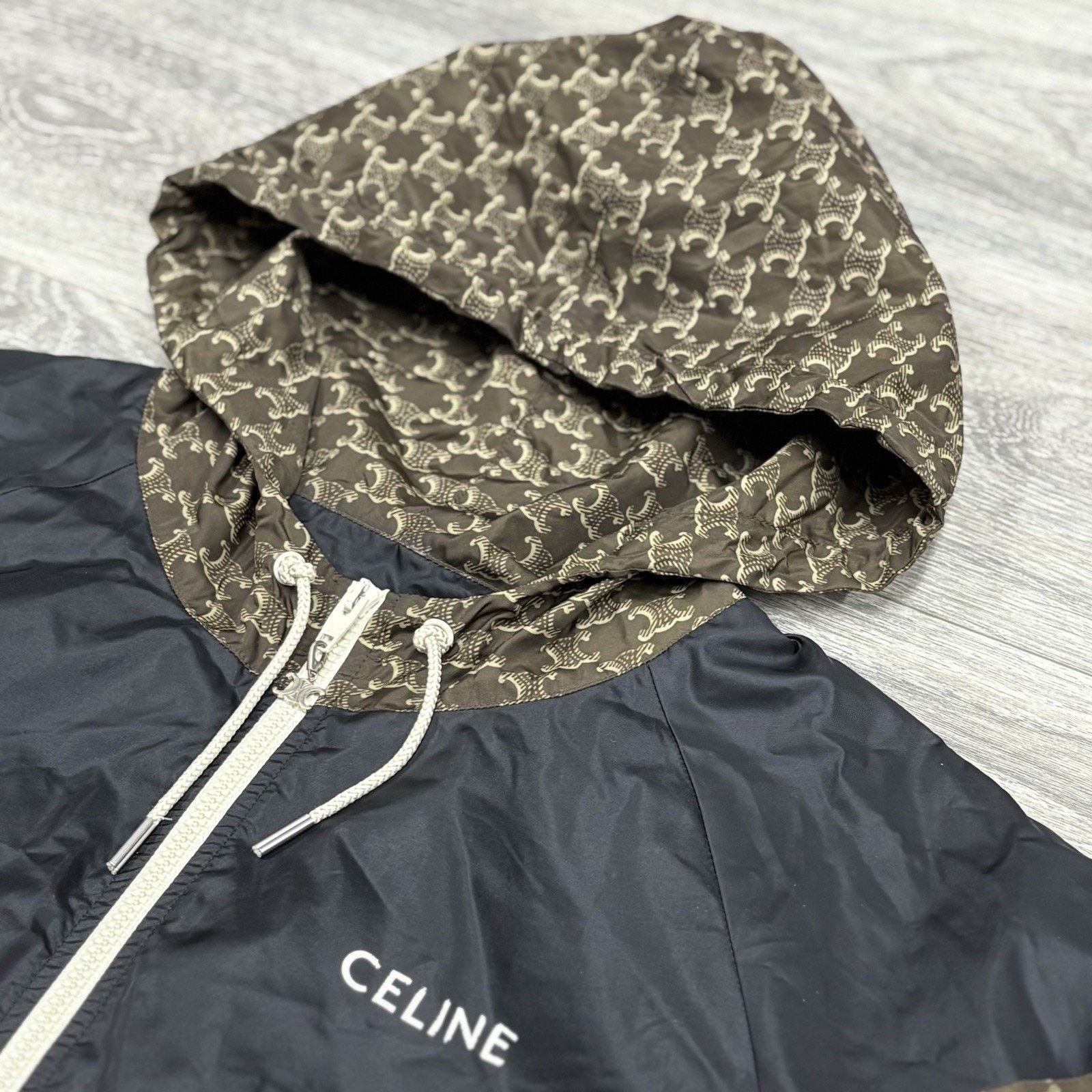 Celine Celine Blouson Monogram Triomphe Windbreaker ' Brown Black ' Size US L / EU 52-54 / 3 - 4 Thumbnail