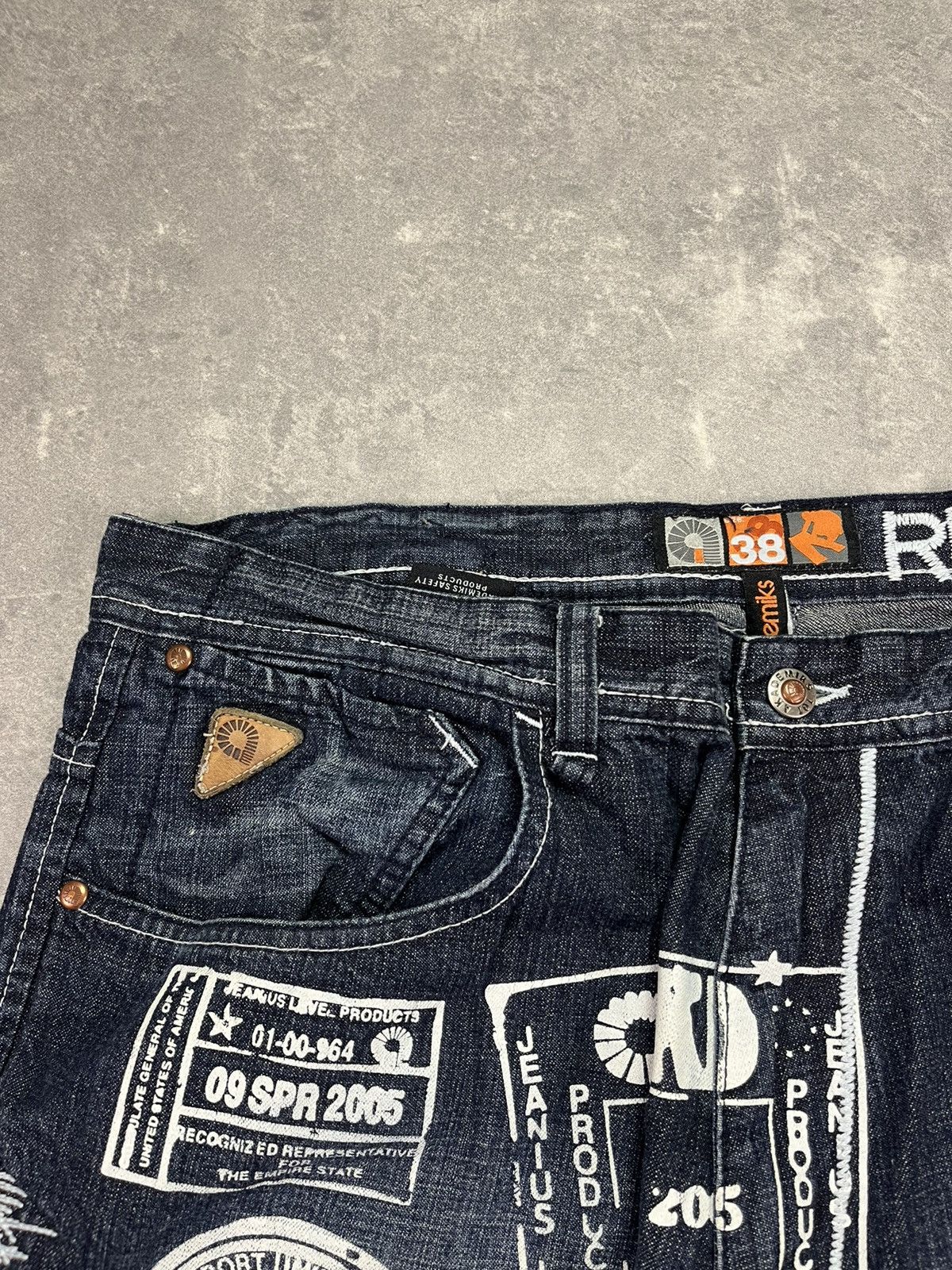 Akademiks 2000s Y2K Akademiks Washed Mega Baggy Denim Jeans 38 Size US 38 / EU 54 - 7 Thumbnail
