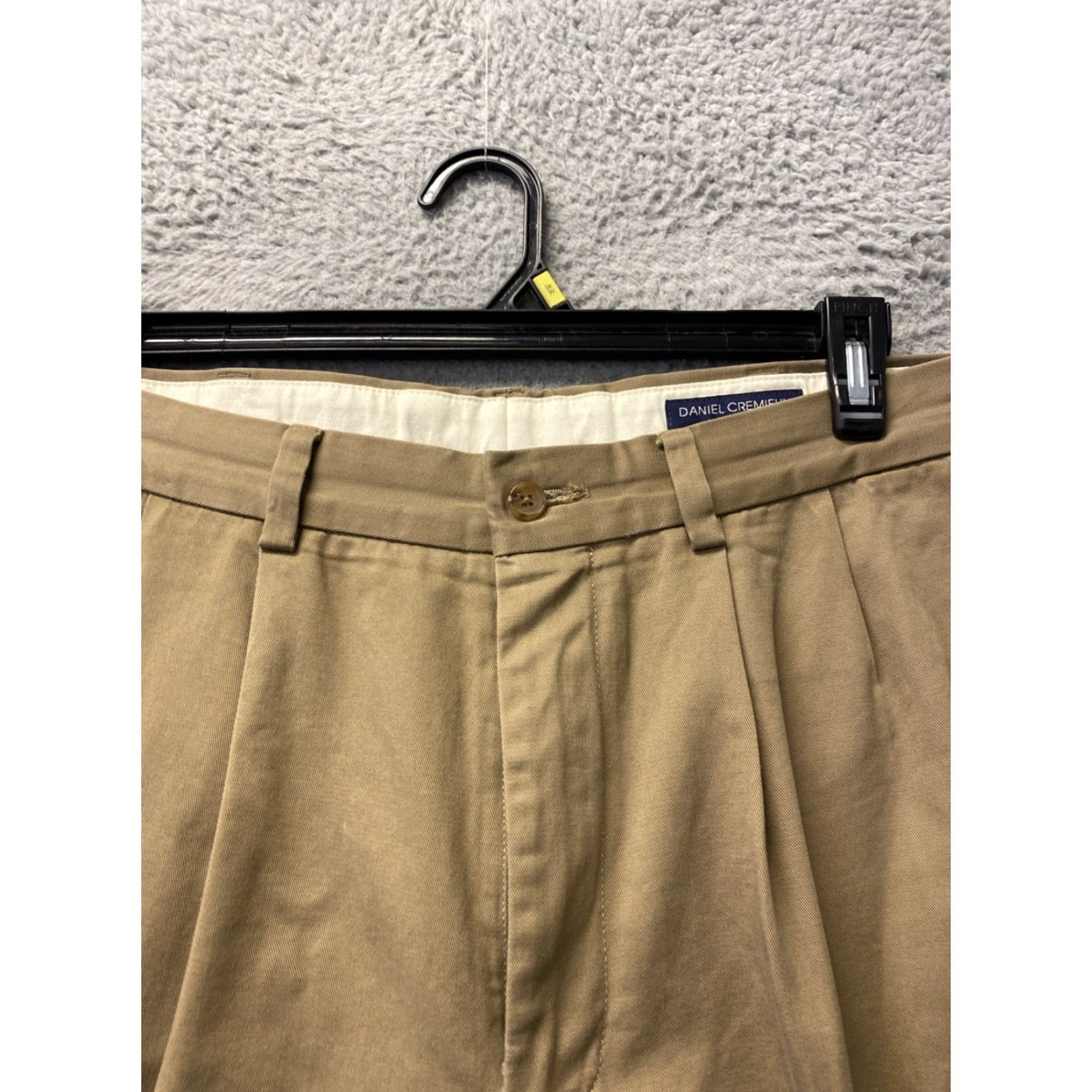 Cremieux Daniel Cremieux Chino Pants Mens 34x33 Light Blue 0104 Flat Front Stretch Cotton Canvas Regular Straight Retro? Size US 34 / EU 50 - 2 Thumbnail