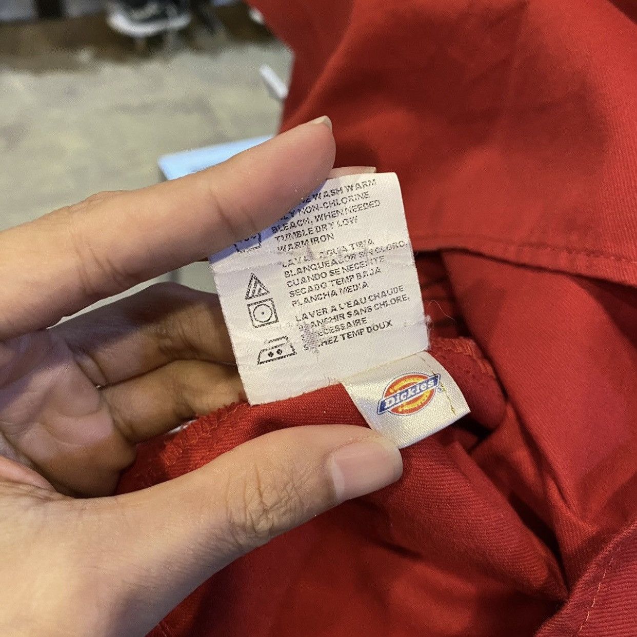 Dickies Vintage Dickies Red Custom Made Hardcore Design Shirt Pocket Size US L / EU 52-54 / 3 - 12 Thumbnail