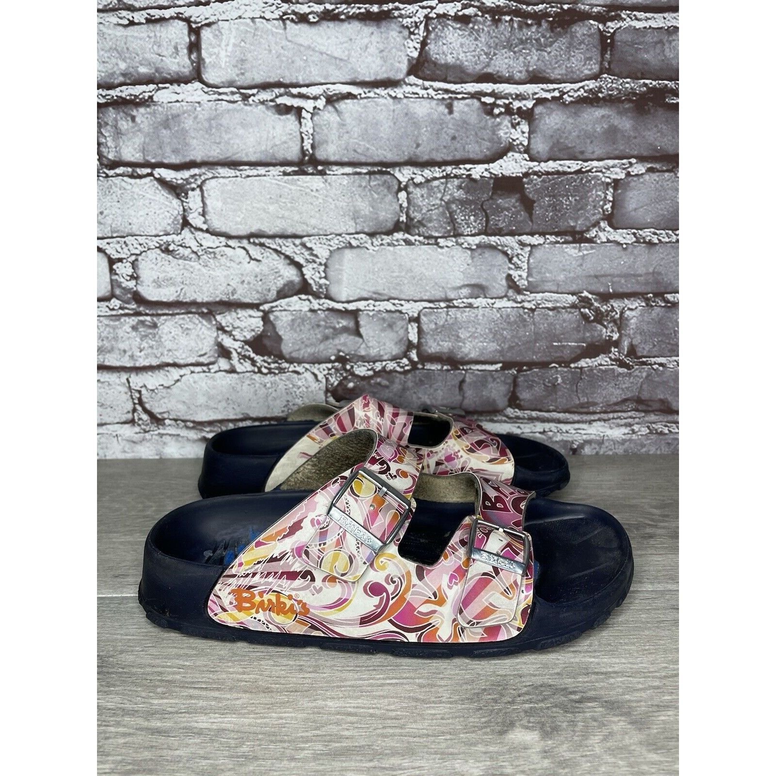 Birkenstock Birki’s Bay Heart Floral Arizona Pink Slides Sandals Women S Size US 10.5 / IT 40.5 - 5 Thumbnail