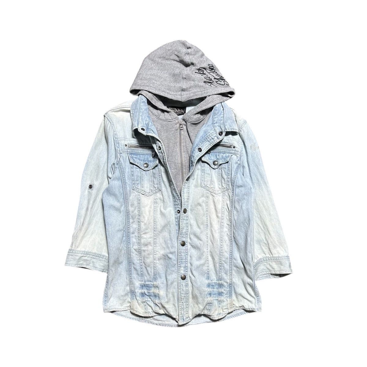 Von Dutch Vintage Von Dutch Hoodie Jeans Jacket Size L / US 10 / IT 46 - 3 Thumbnail