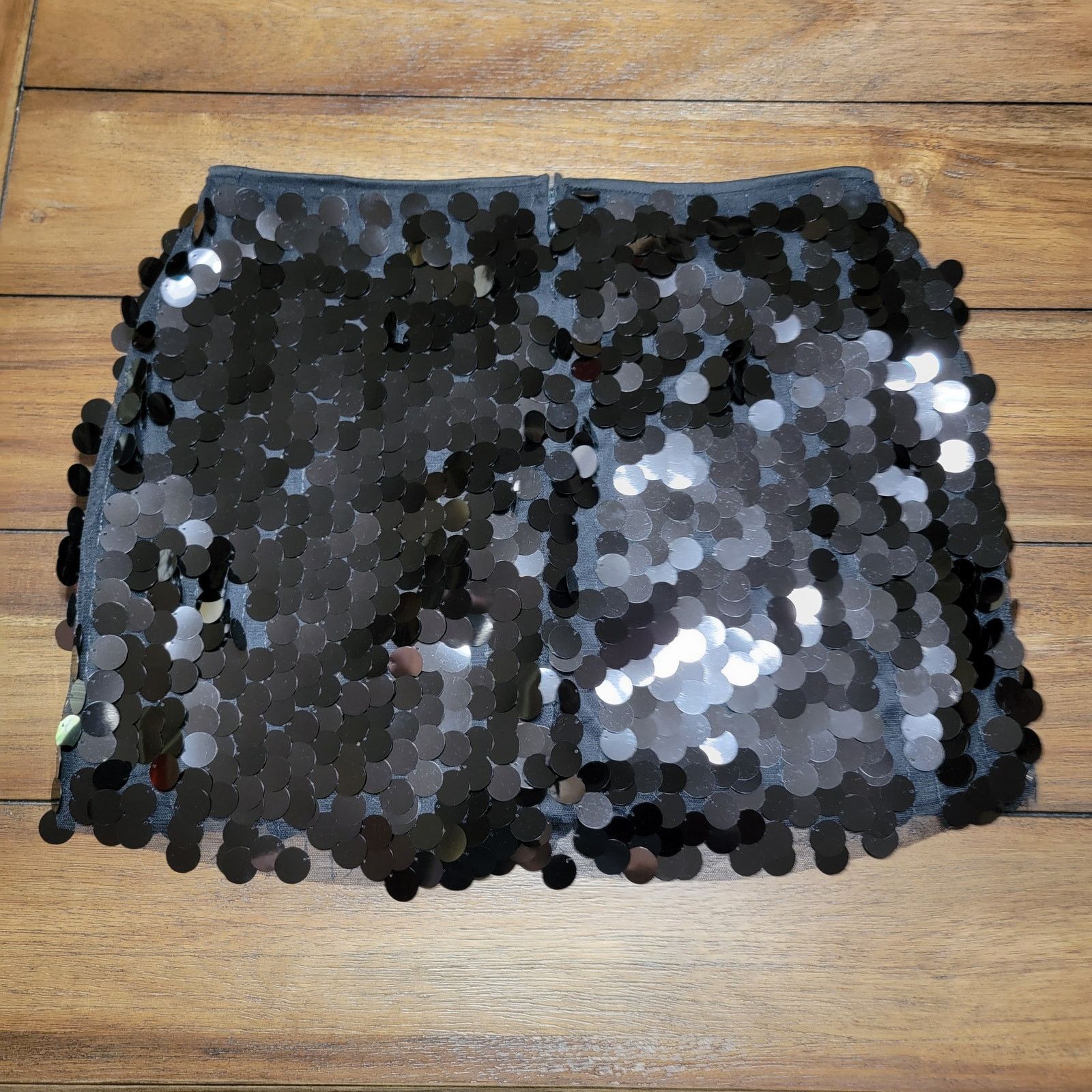 Forever 21 Forever 21 Large Sequin Black Mini Skirt - Size Large NWT Size 31" - 2 Thumbnail